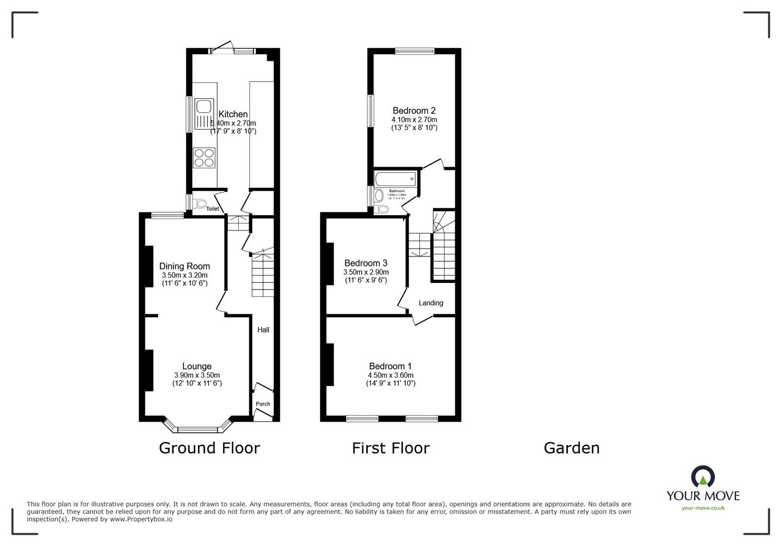 Floorplan of 3 bedroom Mid Terrace House for sale, Billington Road, London, SE14