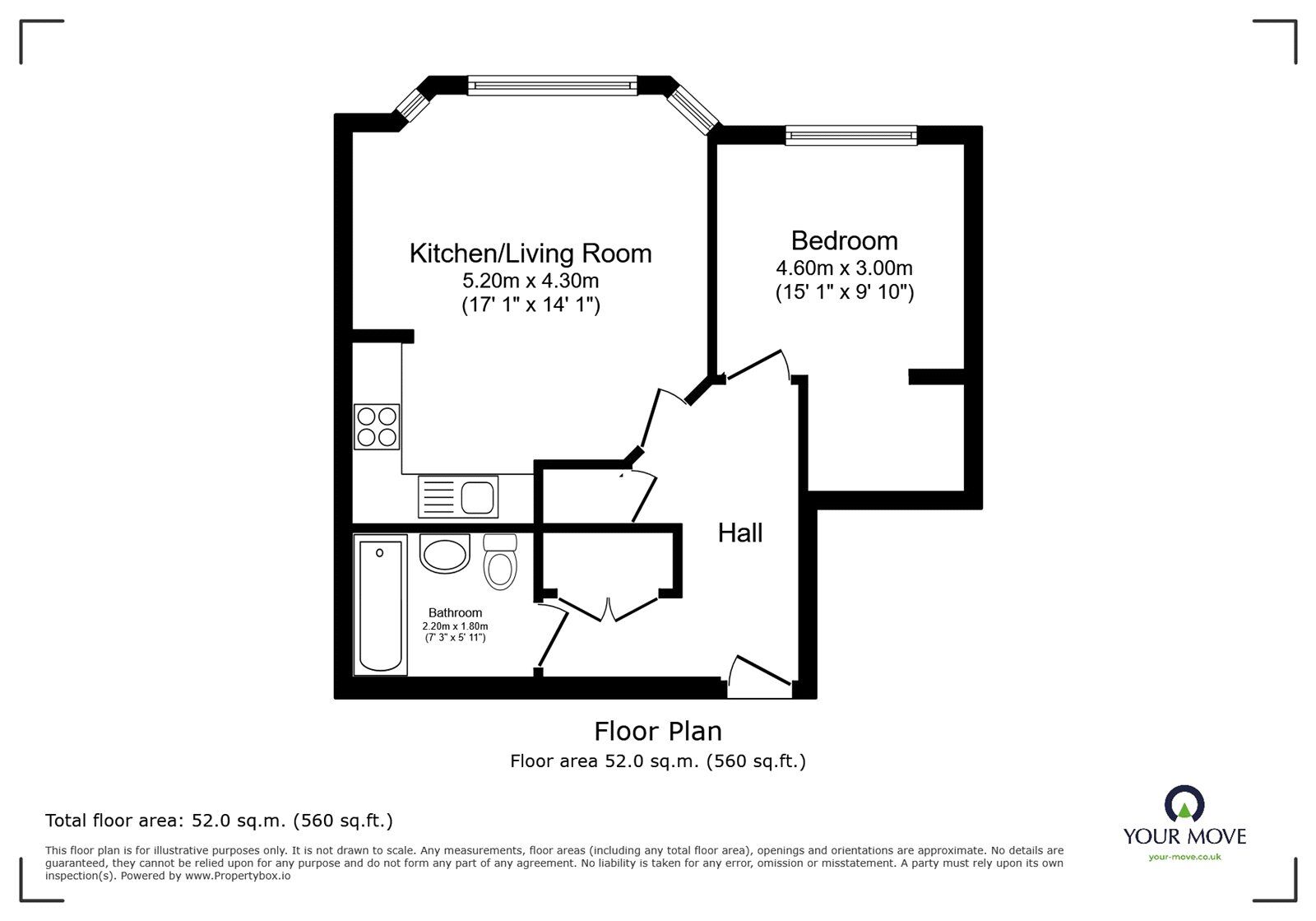 Floorplan of 1 bedroom Flat for sale, Avonley Road, London, SE14