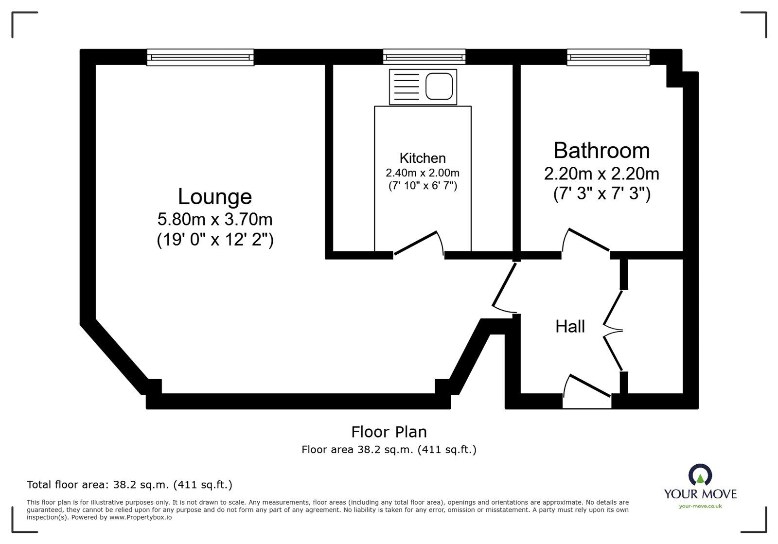 Floorplan of Flat for sale, Avonley Road, London, SE14