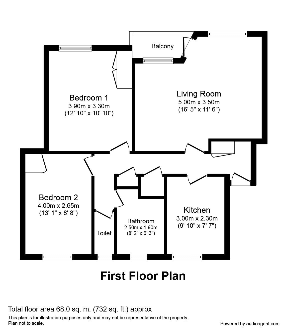 Floorplan of 3 bedroom Flat to rent, Abinger Grove, London, SE8
