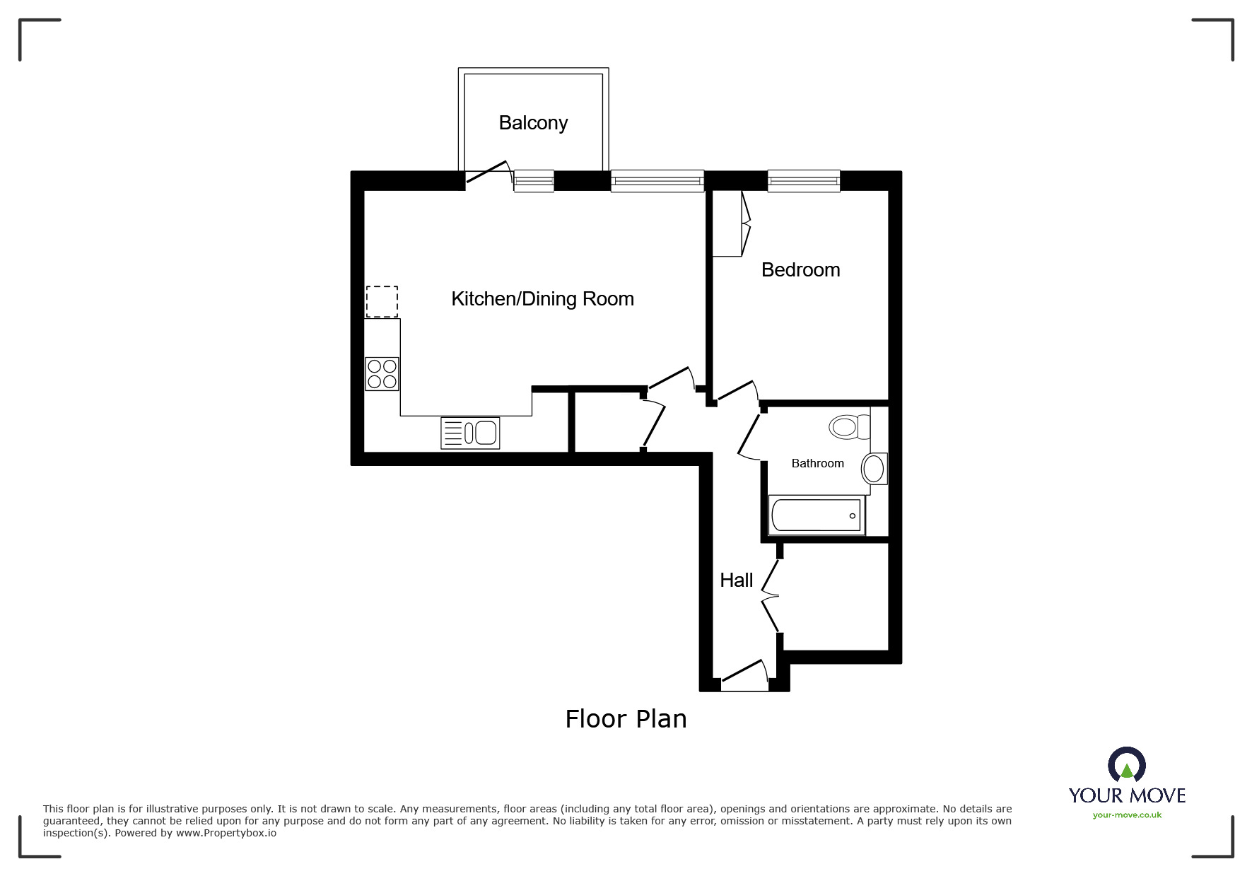 Floorplan of 1 bedroom Flat for sale, Moulding Lane, London, SE14