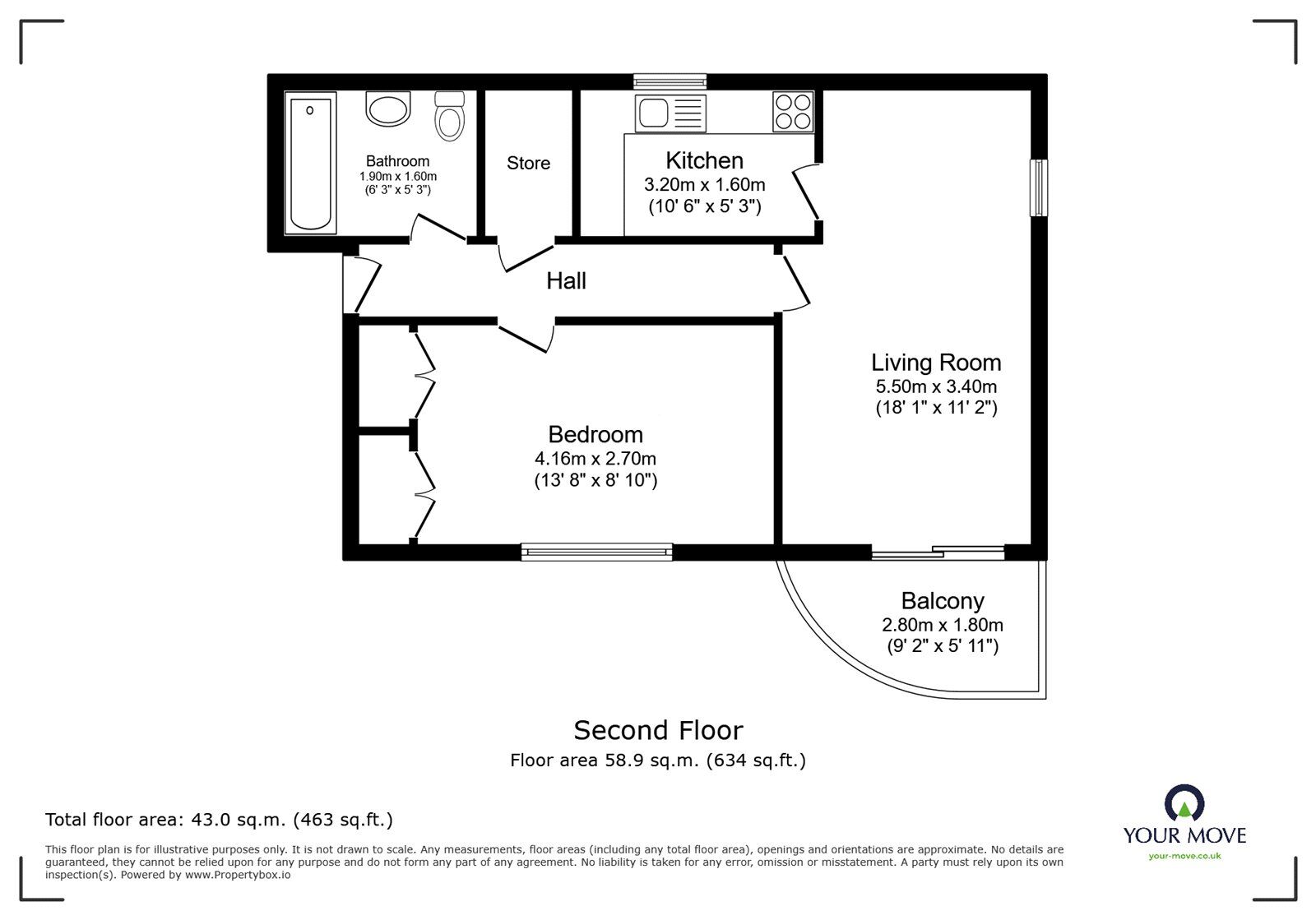 Floorplan of 1 bedroom Flat for sale, Briant Street, London, SE14