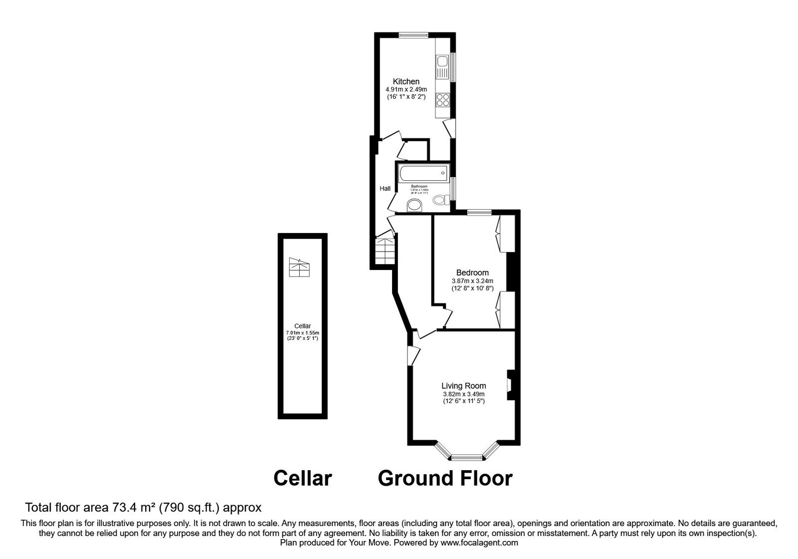 Floorplan of 1 bedroom Flat for sale, Billington Road, London, SE14