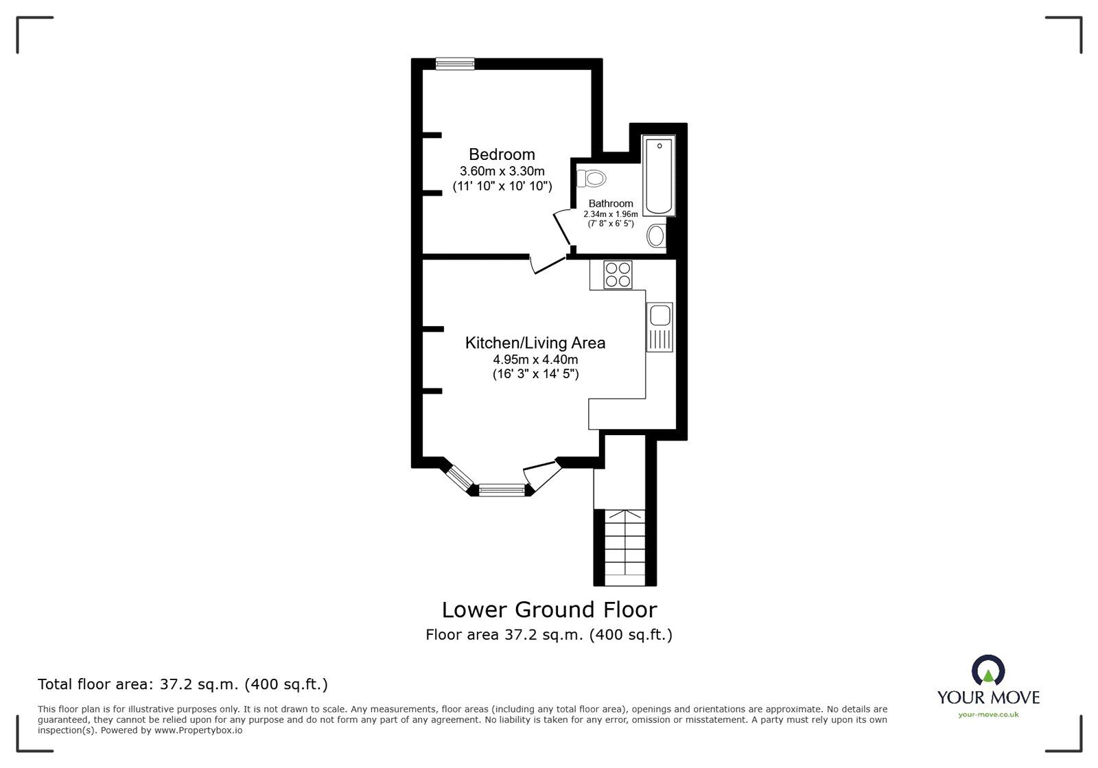 Floorplan of Flat for sale, Waller Road, London, SE14