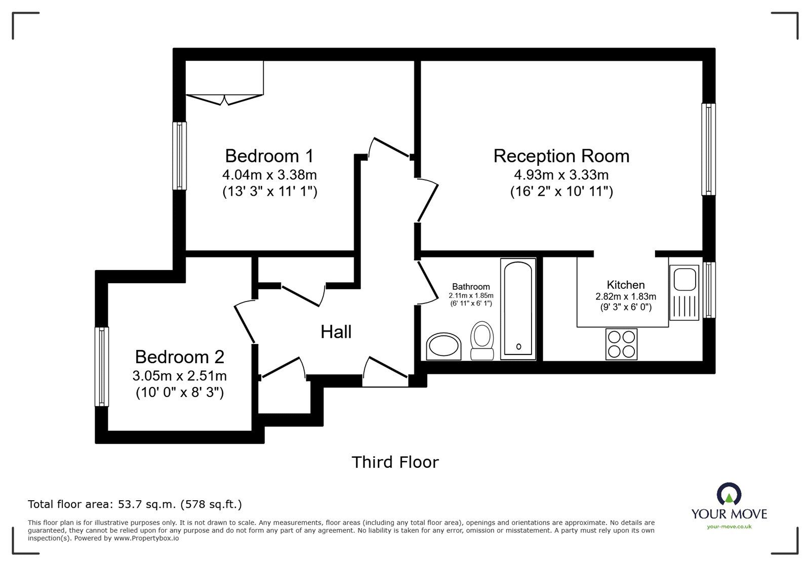 Floorplan of 2 bedroom Flat for sale, Joseph Hardcastle Close, London, SE14