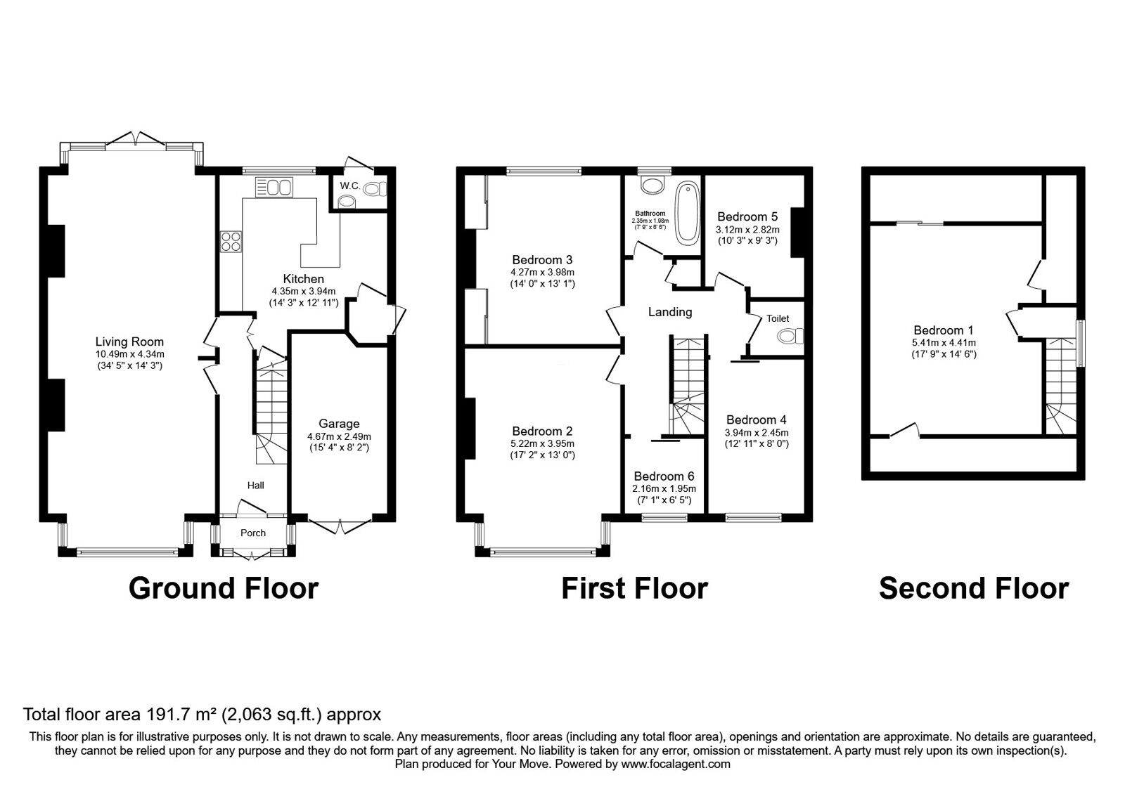Floorplan of 5 bedroom End Terrace House for sale, Kings Avenue, London, SW12