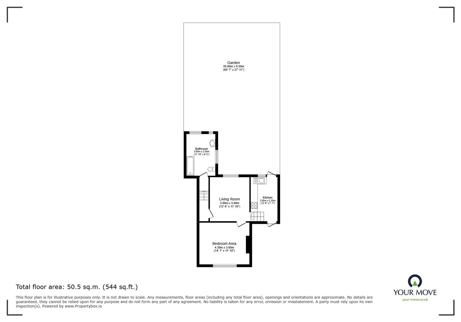 Floorplan of 1 bedroom Flat for sale, Shardeloes Road, London, SE14