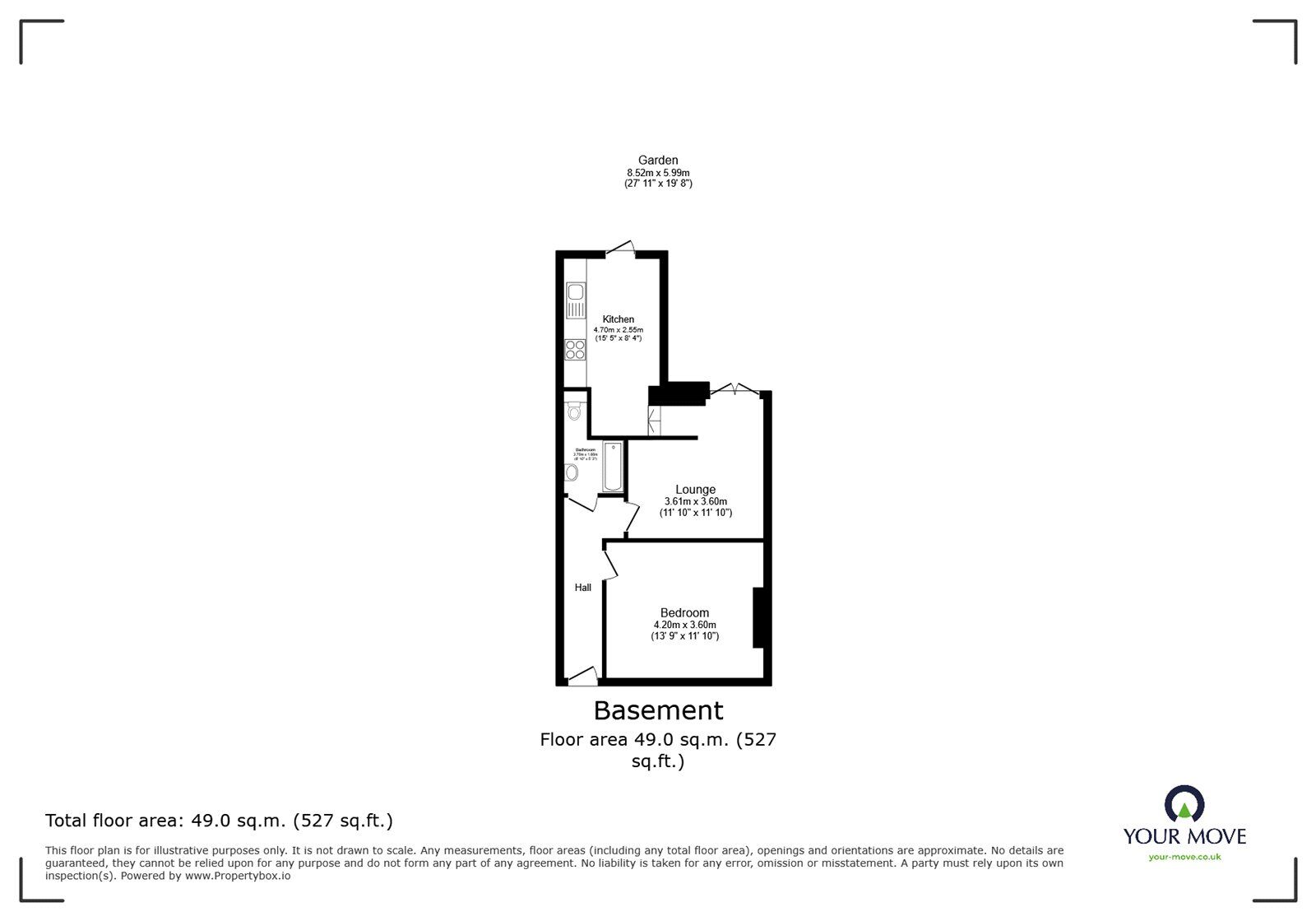 Floorplan of 1 bedroom Flat for sale, Shardeloes Road, London, SE14