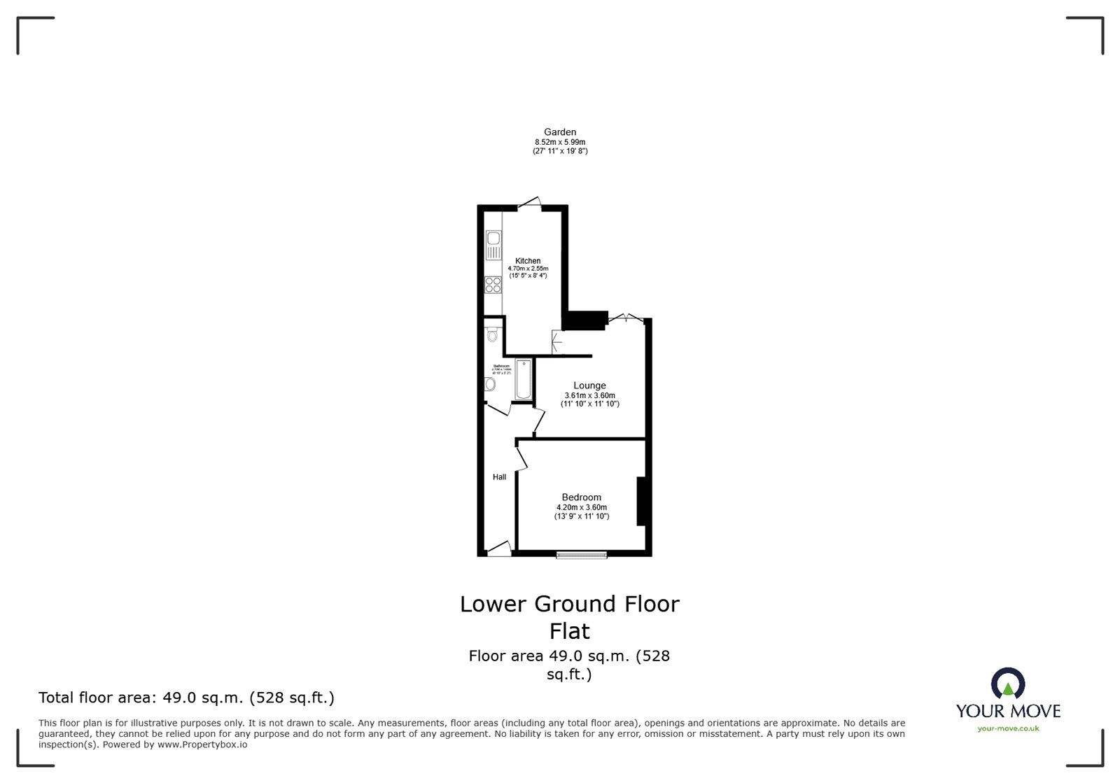 Floorplan of 1 bedroom Flat for sale, Shardeloes Road, London, SE14