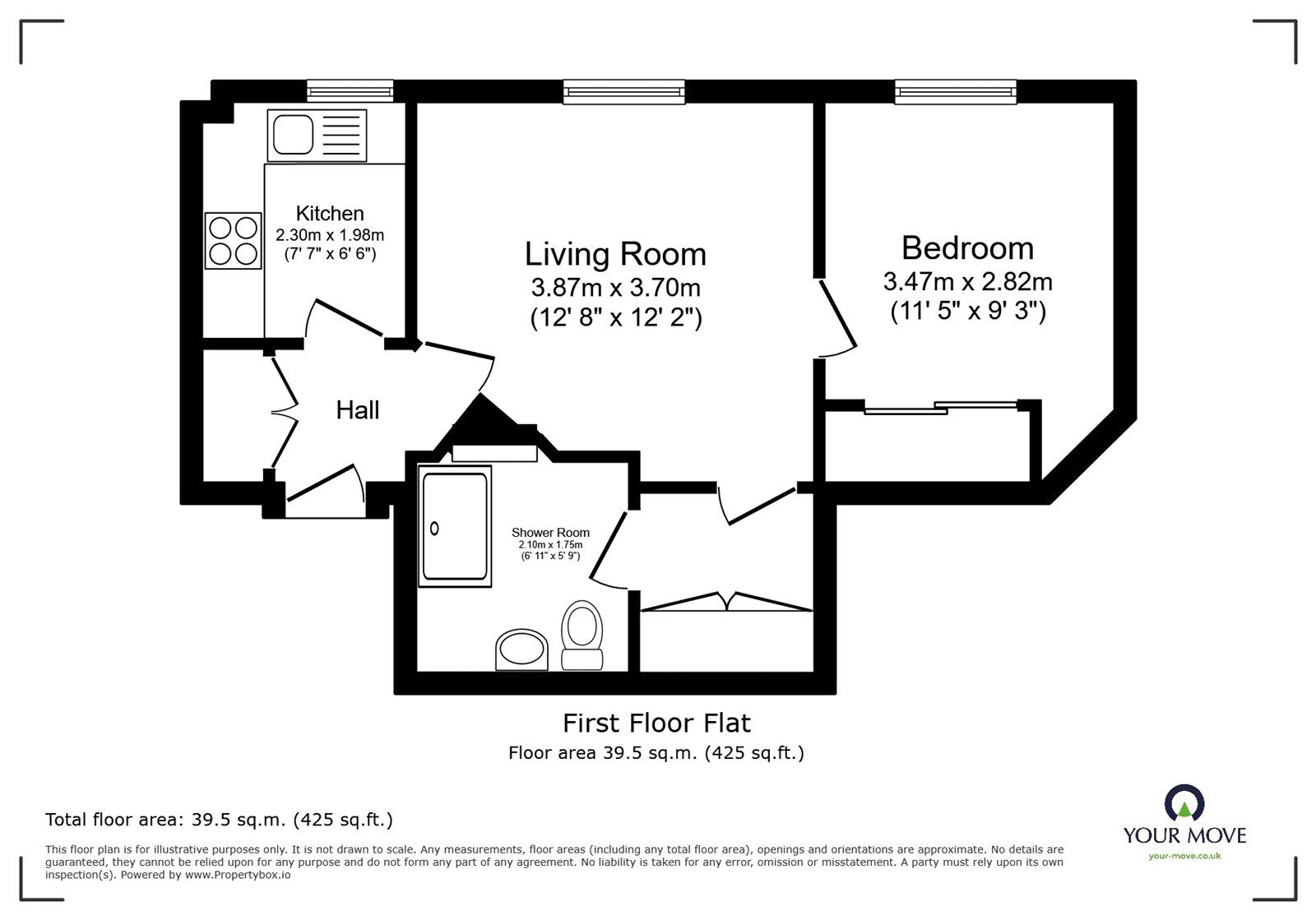 Floorplan of Flat for sale, Avonley Road, London, SE14