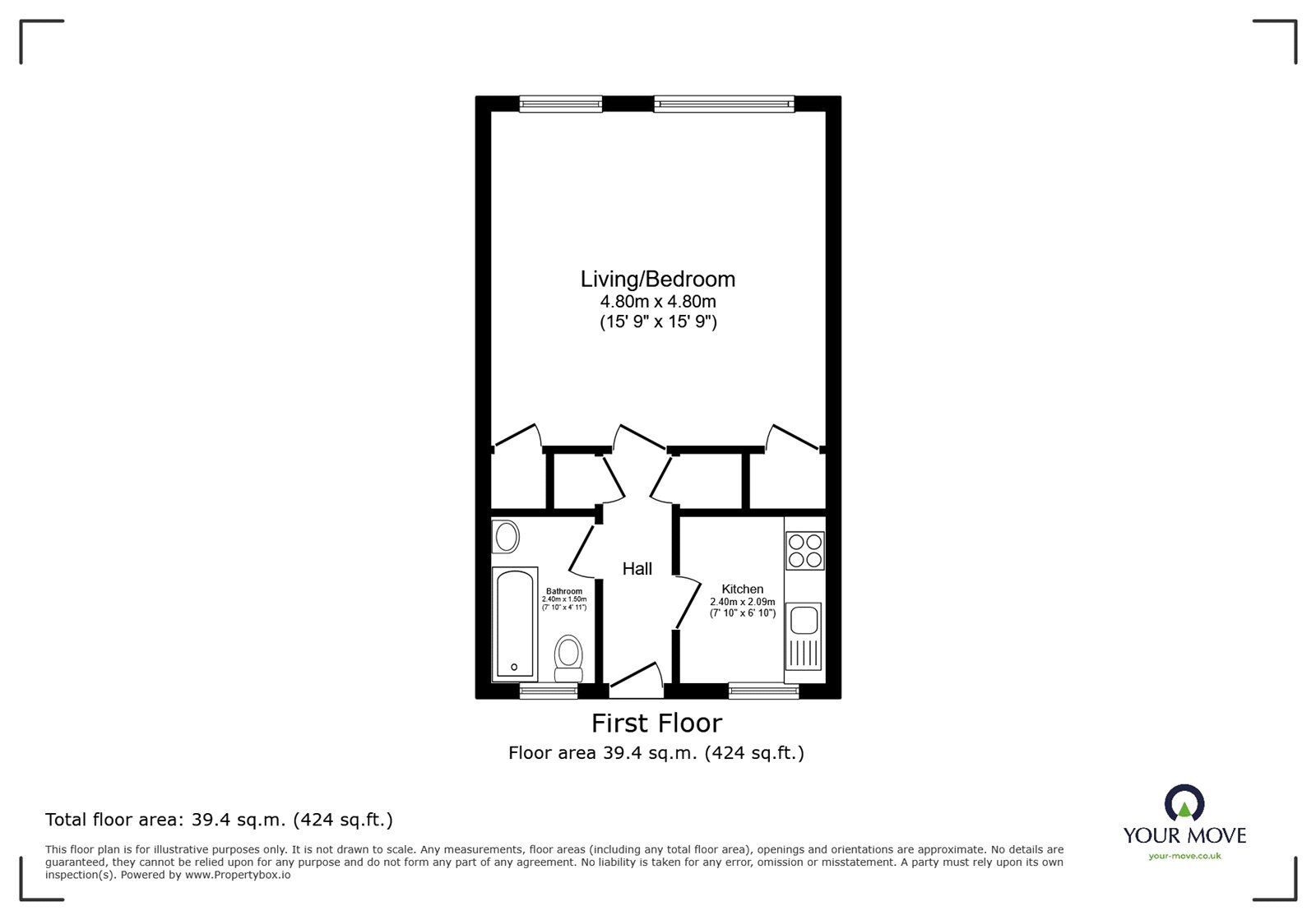Floorplan of Flat for sale, St. Matthews House, London, SE17