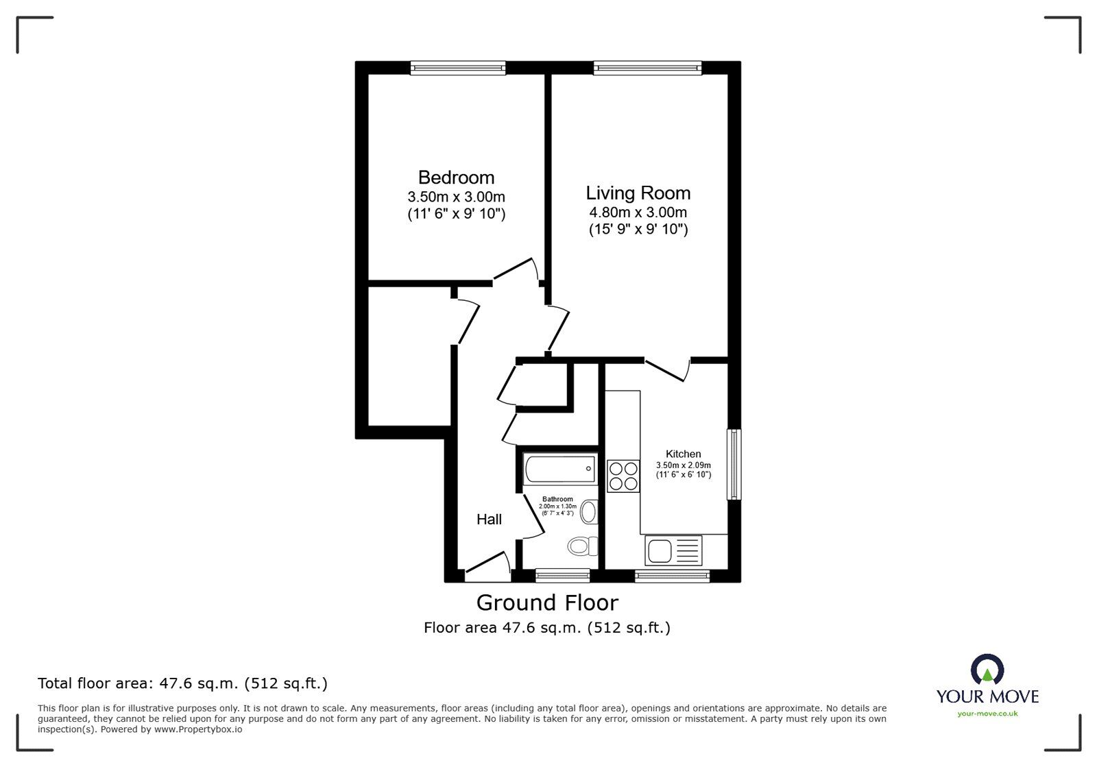Floorplan of 1 bedroom Flat for sale, Robert Keen Close, London, SE15