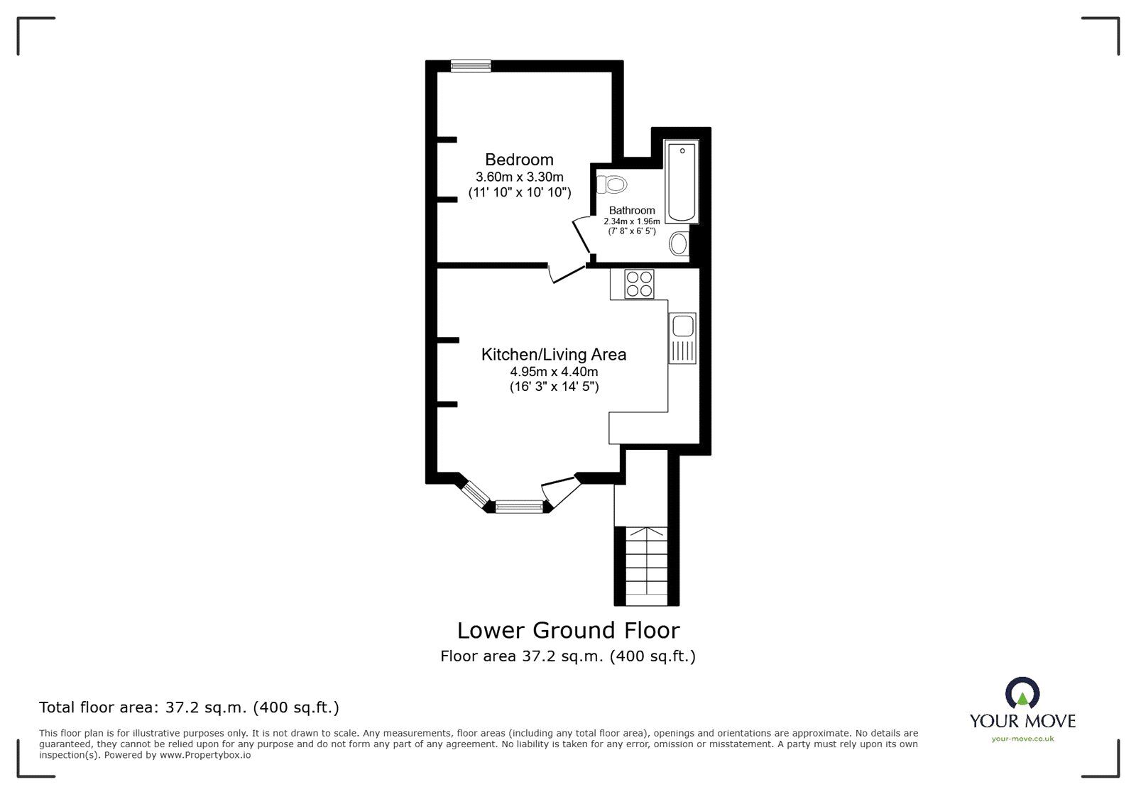 Floorplan of 1 bedroom Flat for sale, Waller Road, London, SE14