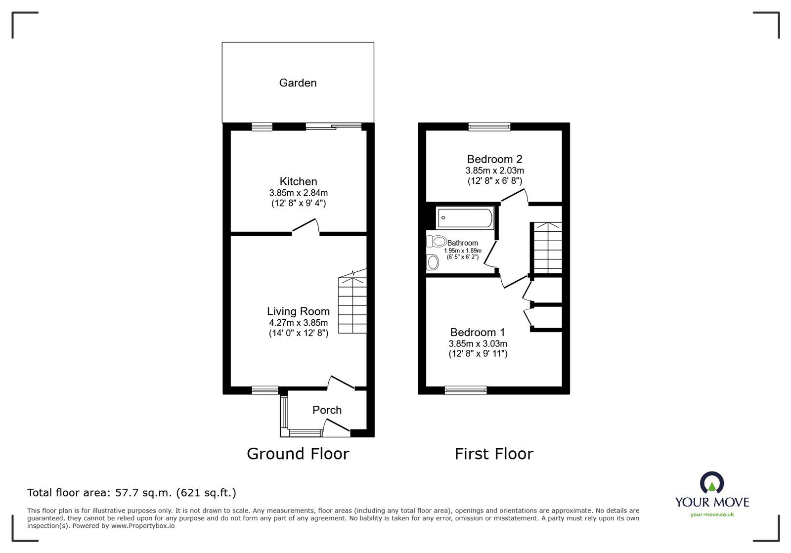 Floorplan of 2 bedroom Mid Terrace House for sale, Southerngate Way, London, SE14