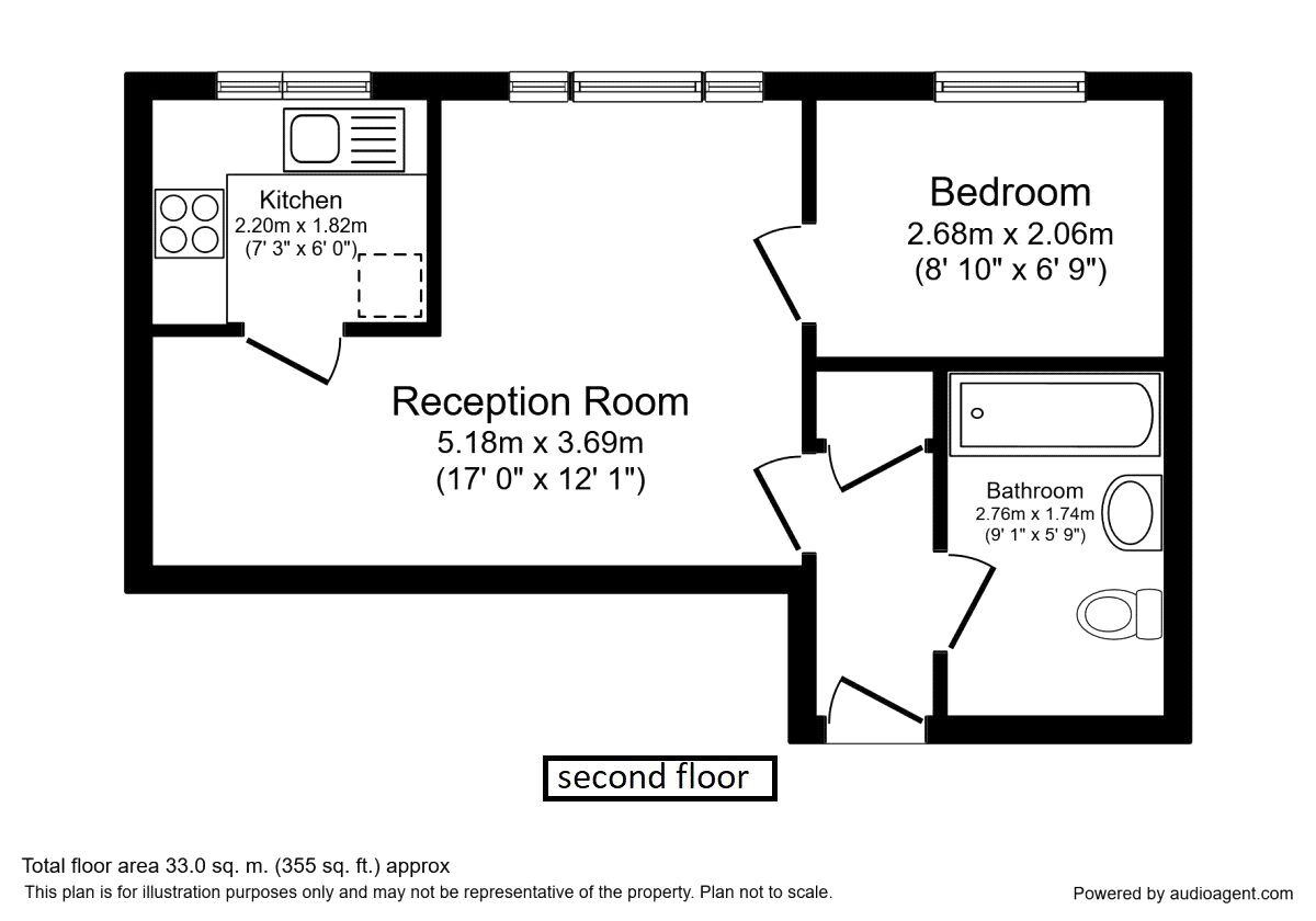 Floorplan of Flat to rent, Myers Lane, London, SE14