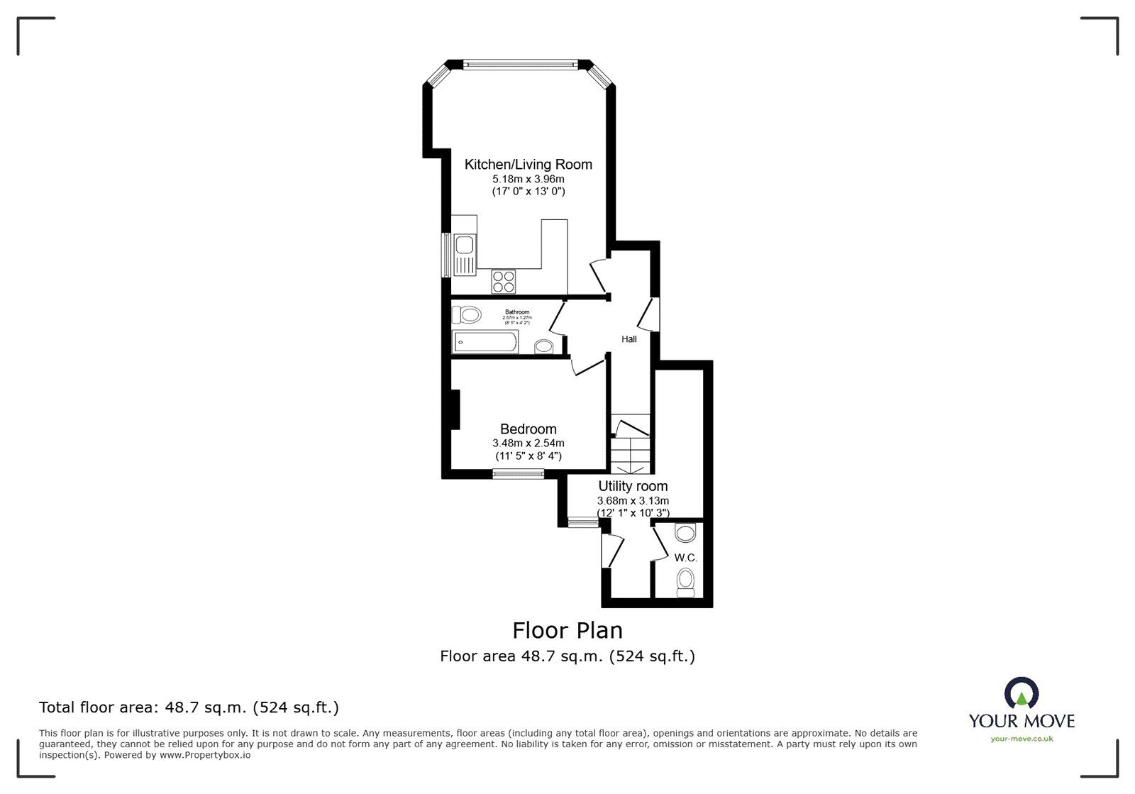 Floorplan of 1 bedroom Flat to rent, Cintra Park, London, SE19