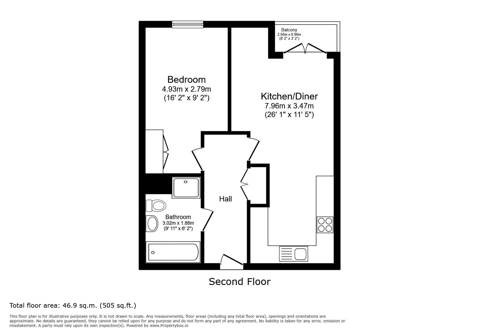 Floorplan of 1 bedroom Flat to rent, Lee High Road, London, SE13