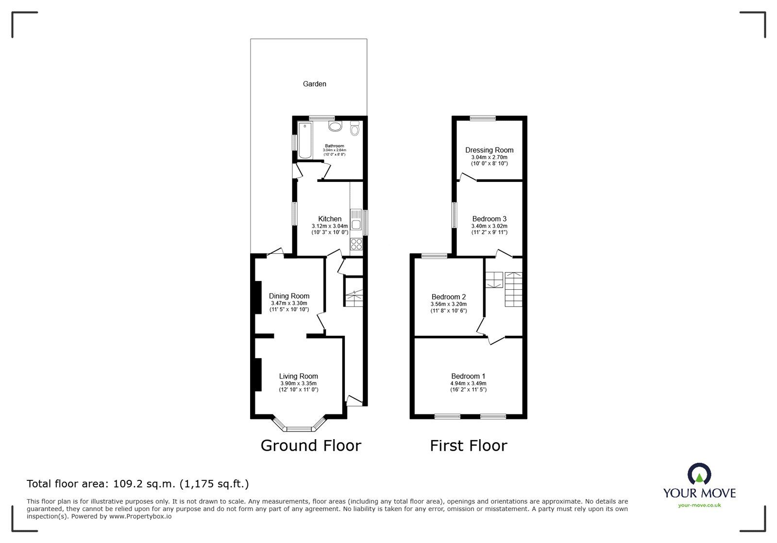 Floorplan of 3 bedroom Mid Terrace House for sale, Malpas Road, London, SE4