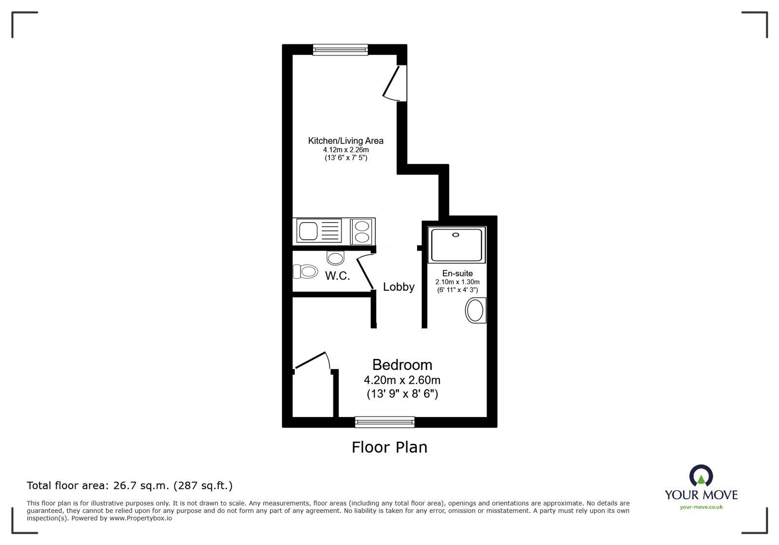 Floorplan of 1 bedroom Flat for sale, Tanners Hill, London, SE8