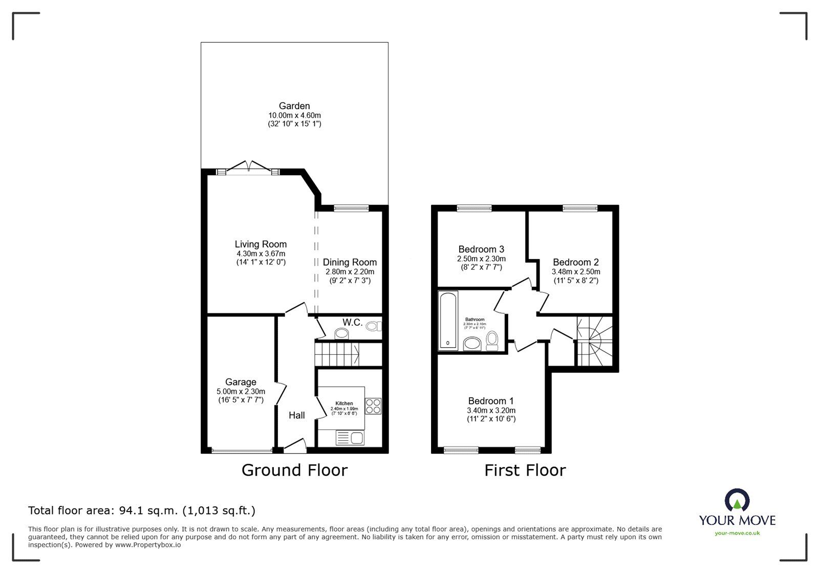 Floorplan of 3 bedroom Mid Terrace House for sale, Water Lane, London, SE14
