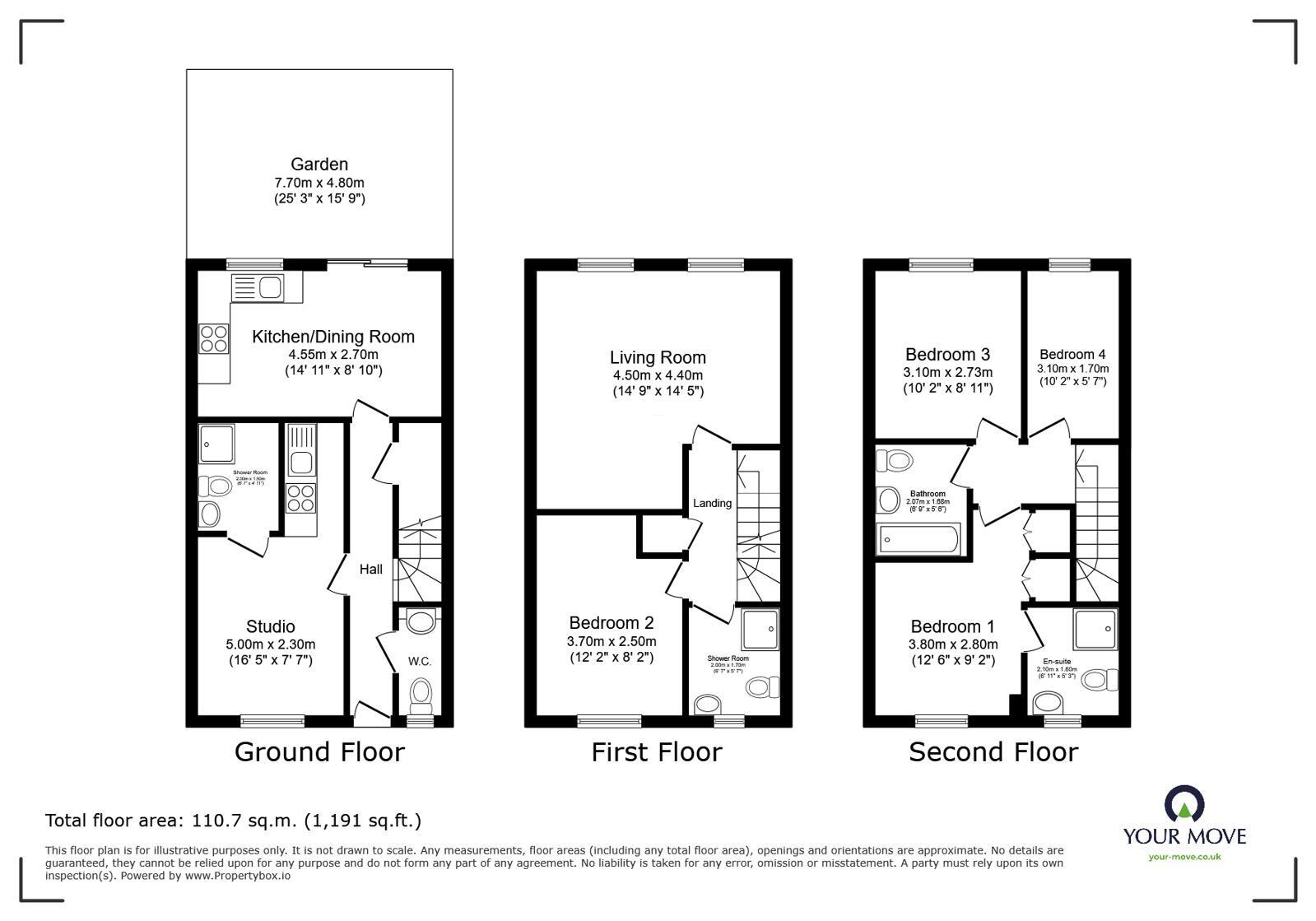 Floorplan of 5 bedroom Mid Terrace House for sale, Cold Blow Lane, London, SE14