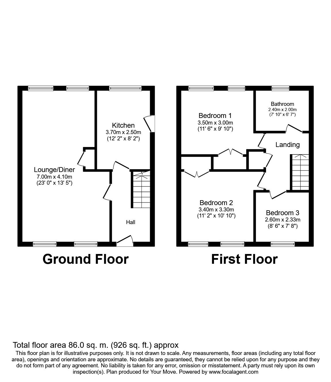 Floorplan of 3 bedroom Semi Detached House to rent, Birling Road, Erith, Kent, DA8