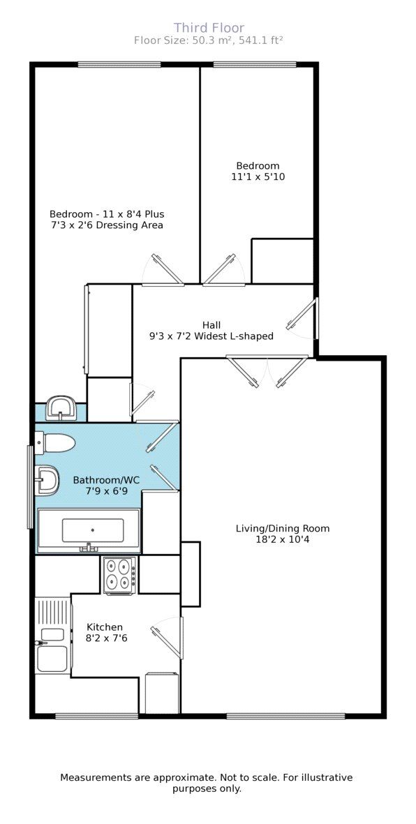 Floorplan of 2 bedroom  Flat for sale, Cricketers Close, Erith, DA8