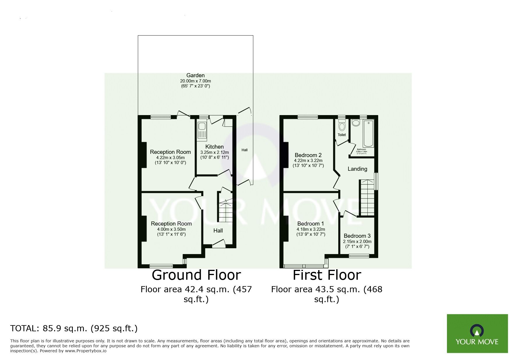 Floorplan of 3 bedroom End Terrace House to rent, Northumberland Close, Erith, DA8