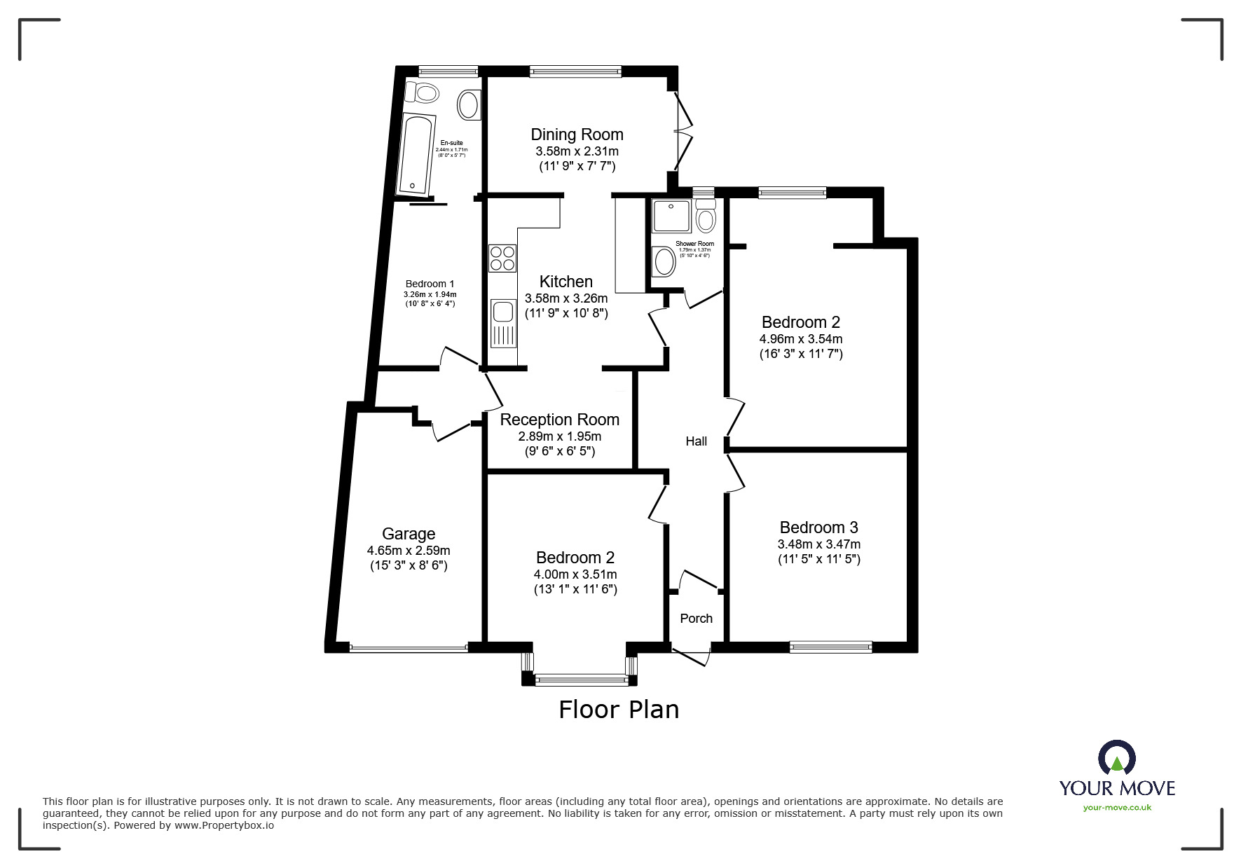 Floorplan of 3 bedroom Semi Detached Bungalow for sale, Parkside Road, Belvedere, DA17