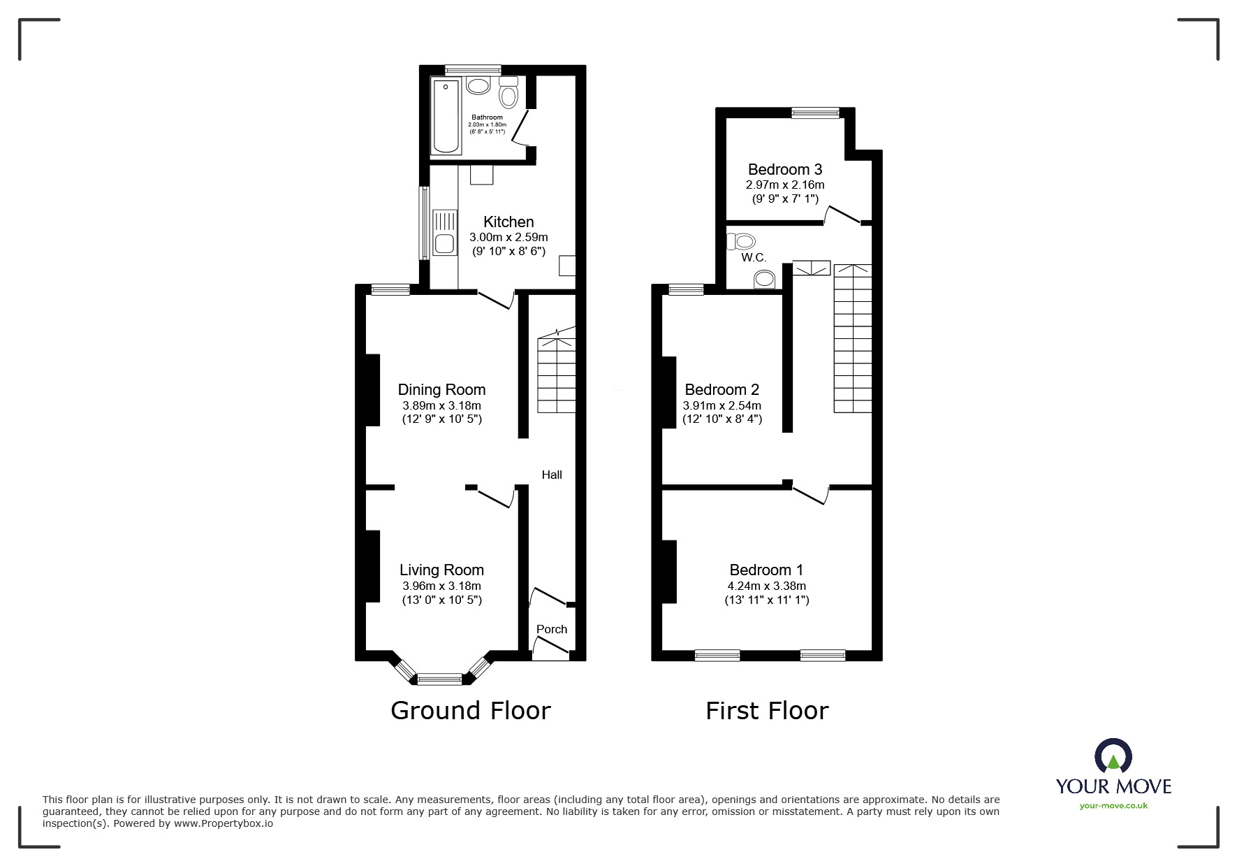 Floorplan of 3 bedroom Mid Terrace House for sale, Claytonville Terrace, Crabtree Manorway North, Belvedere, DA17