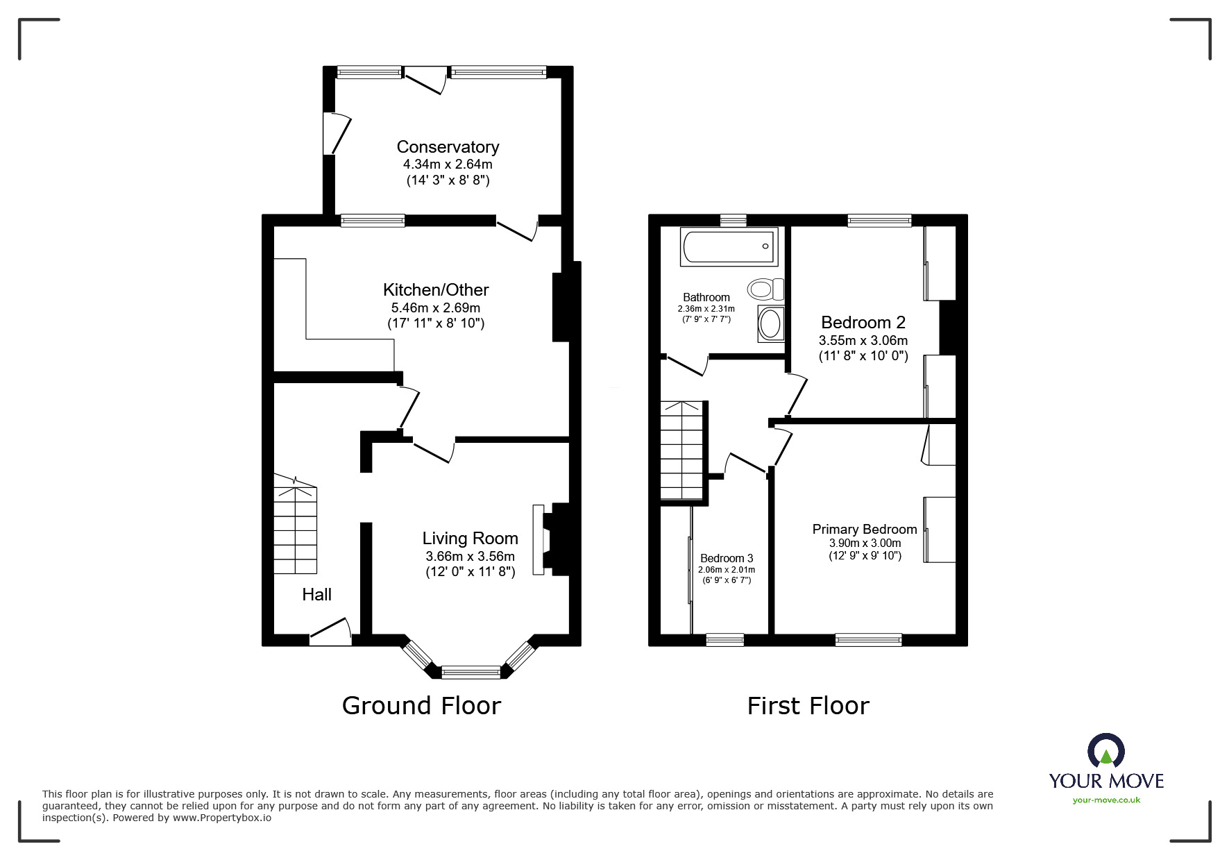 Floorplan of 3 bedroom Mid Terrace House for sale, Plantation Road, Erith, DA8