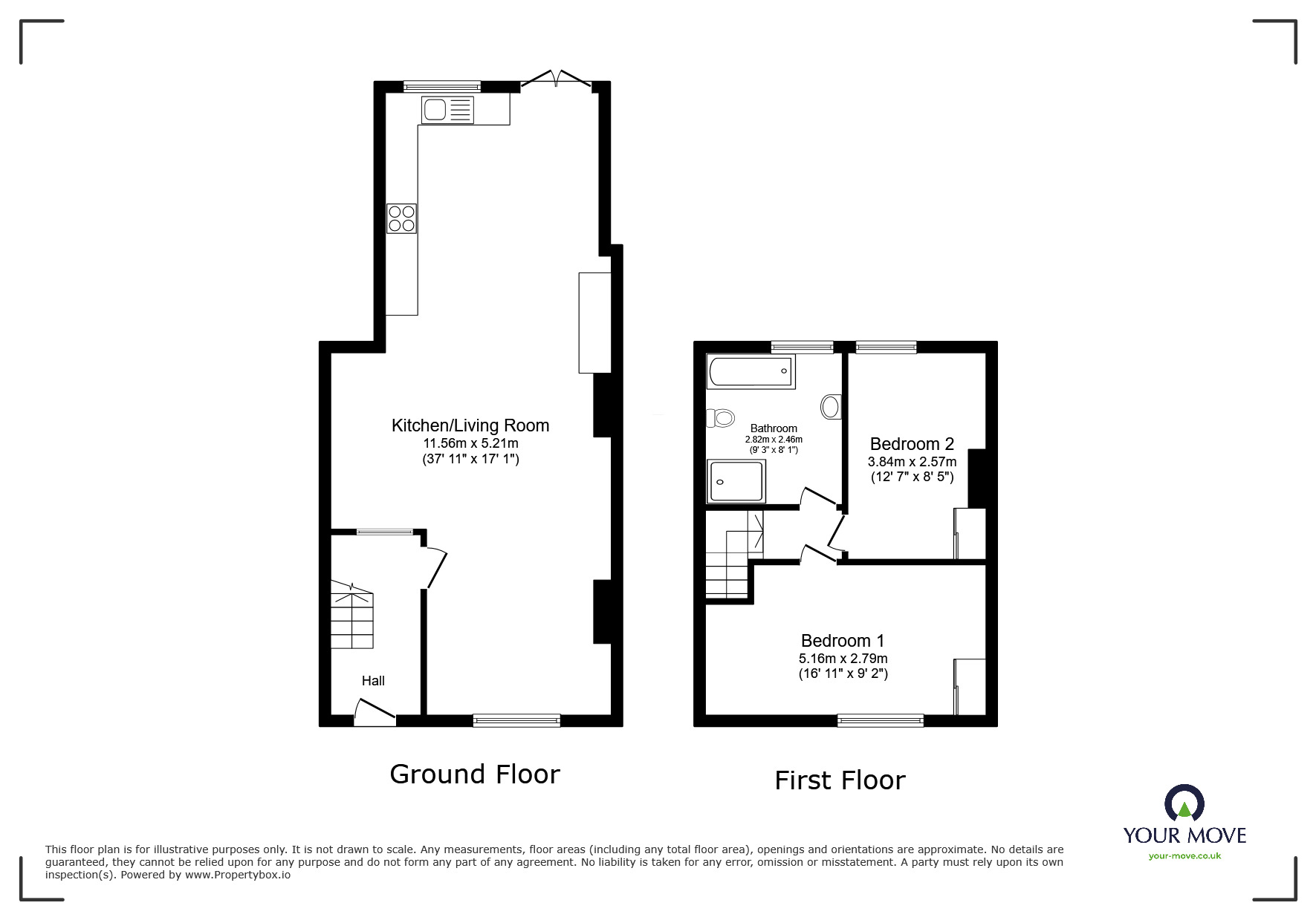 Floorplan of 2 bedroom Mid Terrace House for sale, Northumberland Way, Erith, DA8