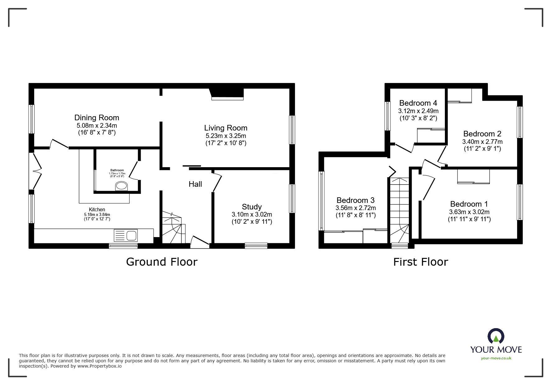 Floorplan of 4 bedroom Semi Detached House for sale, Heath Way, Erith, DA8