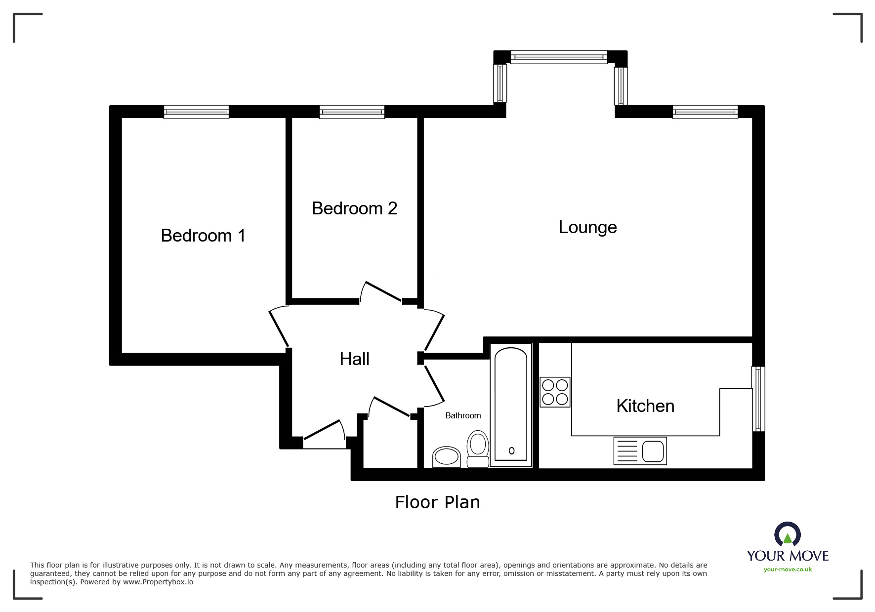 Floorplan of 2 bedroom  Flat for sale, Neptune Walk, Erith, DA8