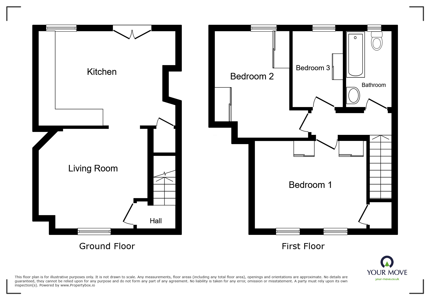 Floorplan of 3 bedroom Mid Terrace House for sale, Emes Road, Erith, DA8