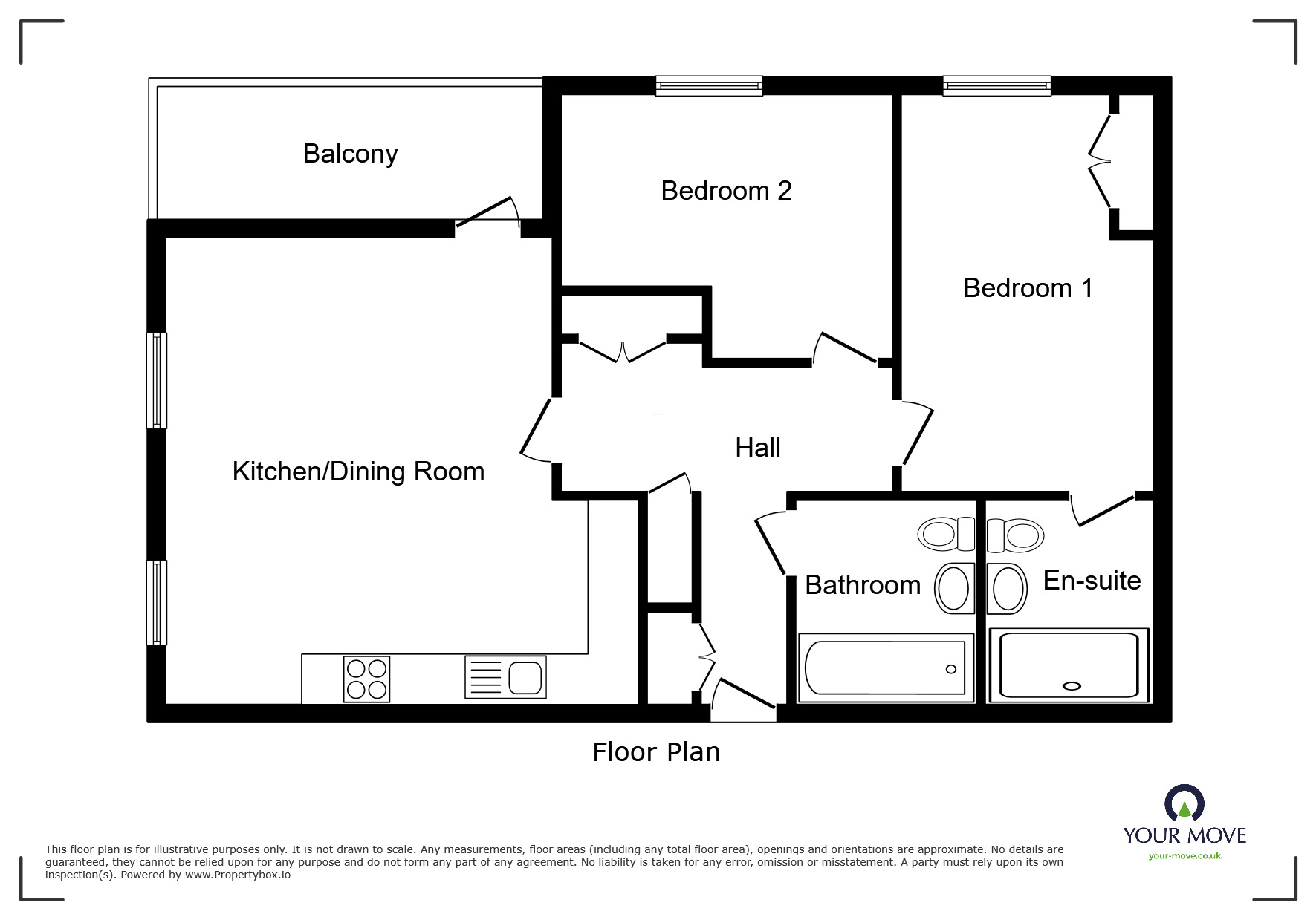Floorplan of 2 bedroom  Flat for sale, Arthur Street, Erith, DA8