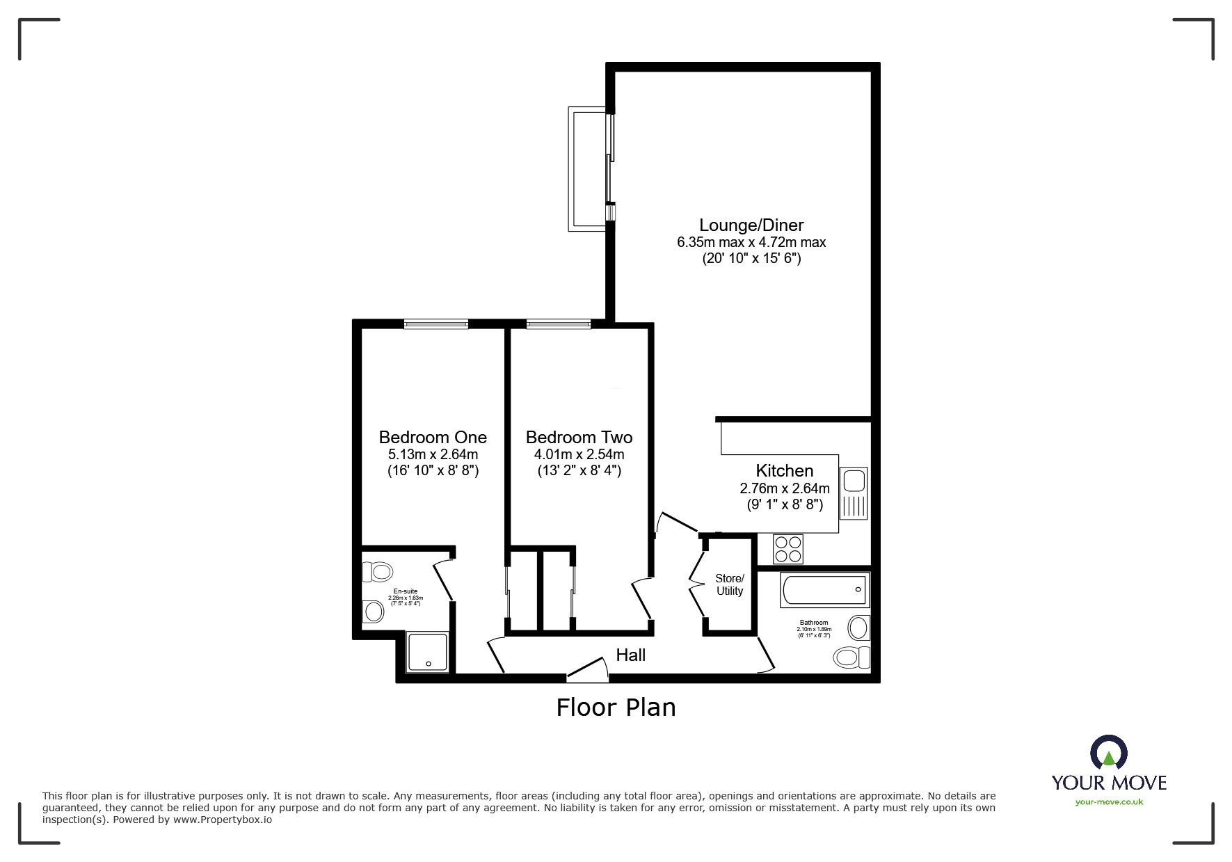 Floorplan of 2 bedroom  Flat for sale, Moyle House, Little Brights Road, Belvedere, DA17