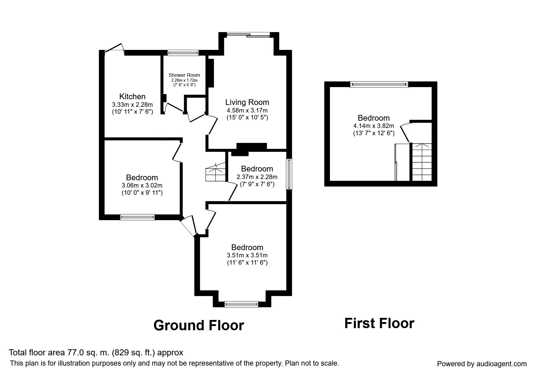 Floorplan of 4 bedroom Semi Detached House for sale, Kingswood Avenue, Kent, DA17