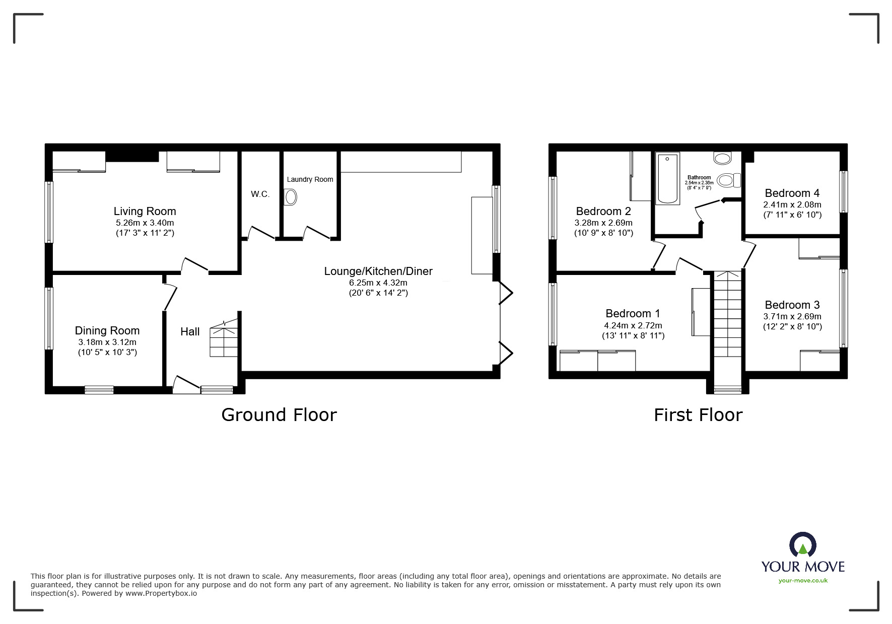 Floorplan of 4 bedroom Semi Detached House for sale, Heath Way, Erith, DA8