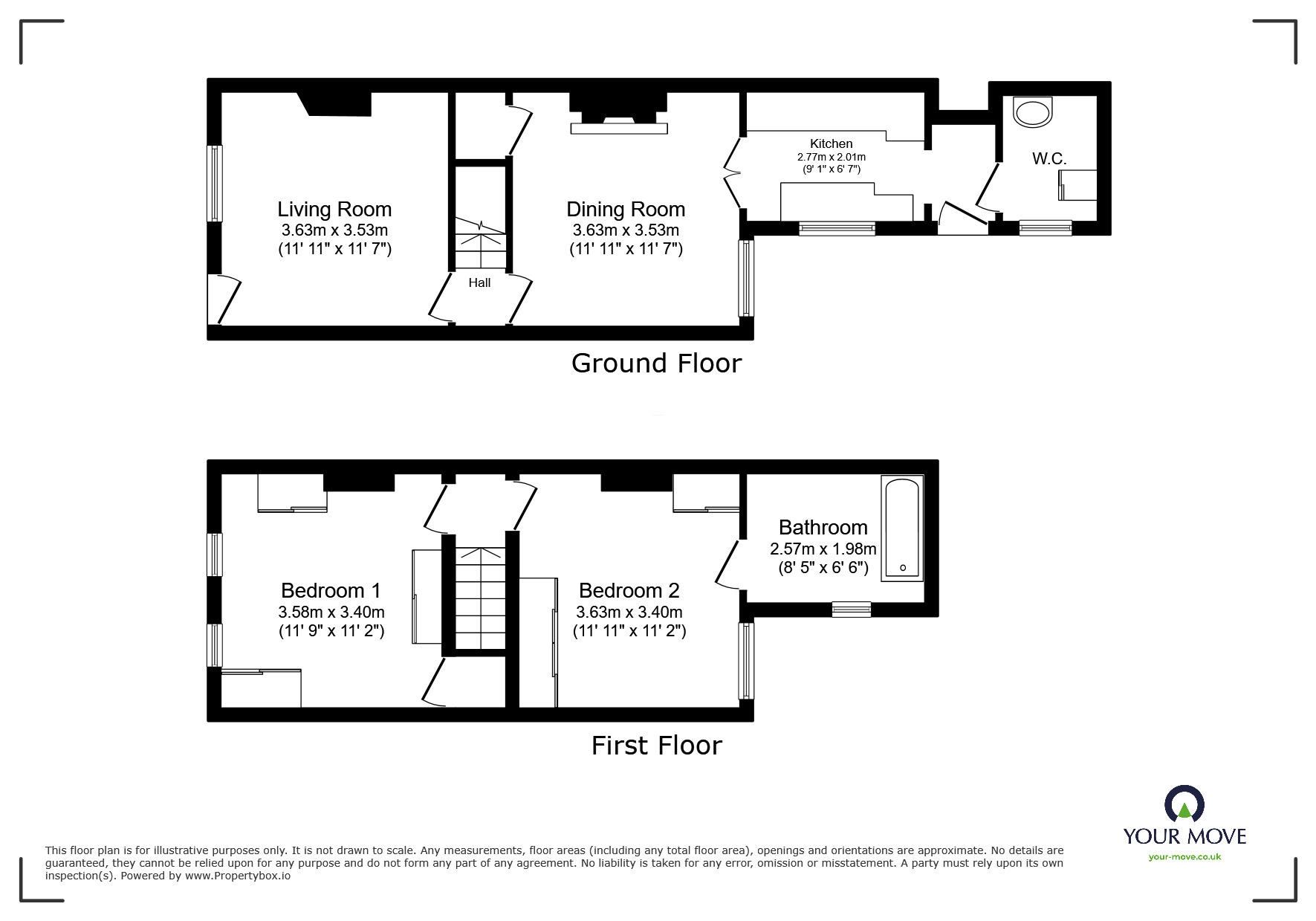 Floorplan of 2 bedroom Mid Terrace House for sale, The Nursery, Erith, DA8