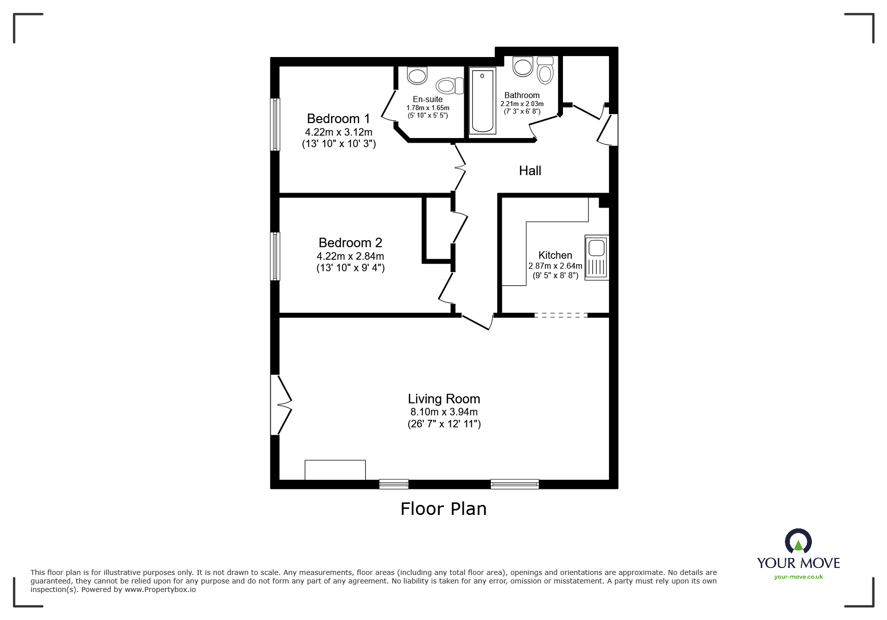 Floorplan of 2 bedroom  Flat for sale, Macarthur Close, Erith, DA8