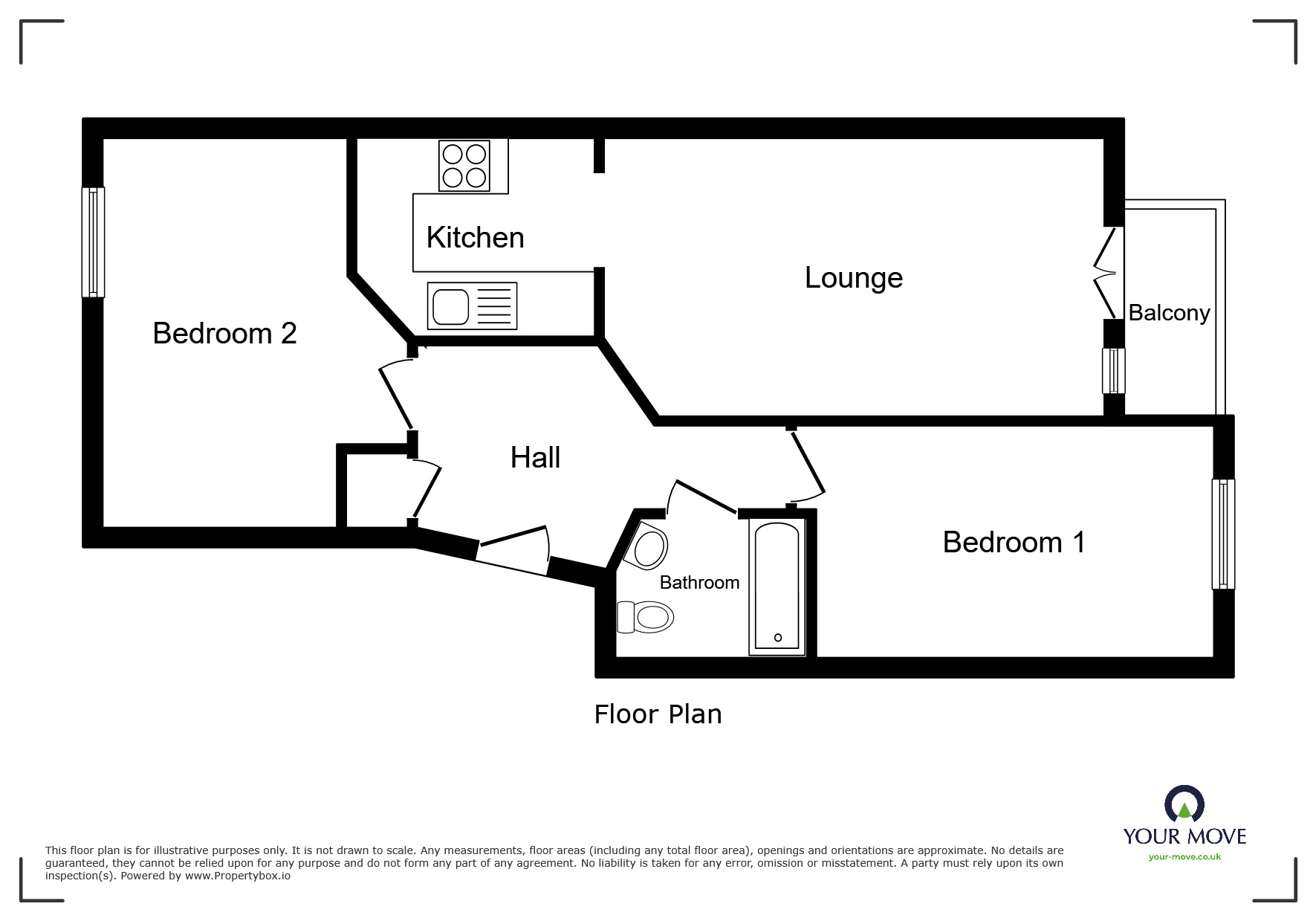 Floorplan of 2 bedroom  Flat for sale, Macarthur Close, Erith, DA8