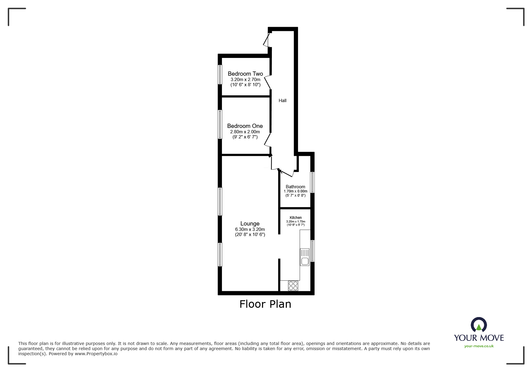 Floorplan of 2 bedroom  Flat for sale, Frobisher Road, Erith, DA8