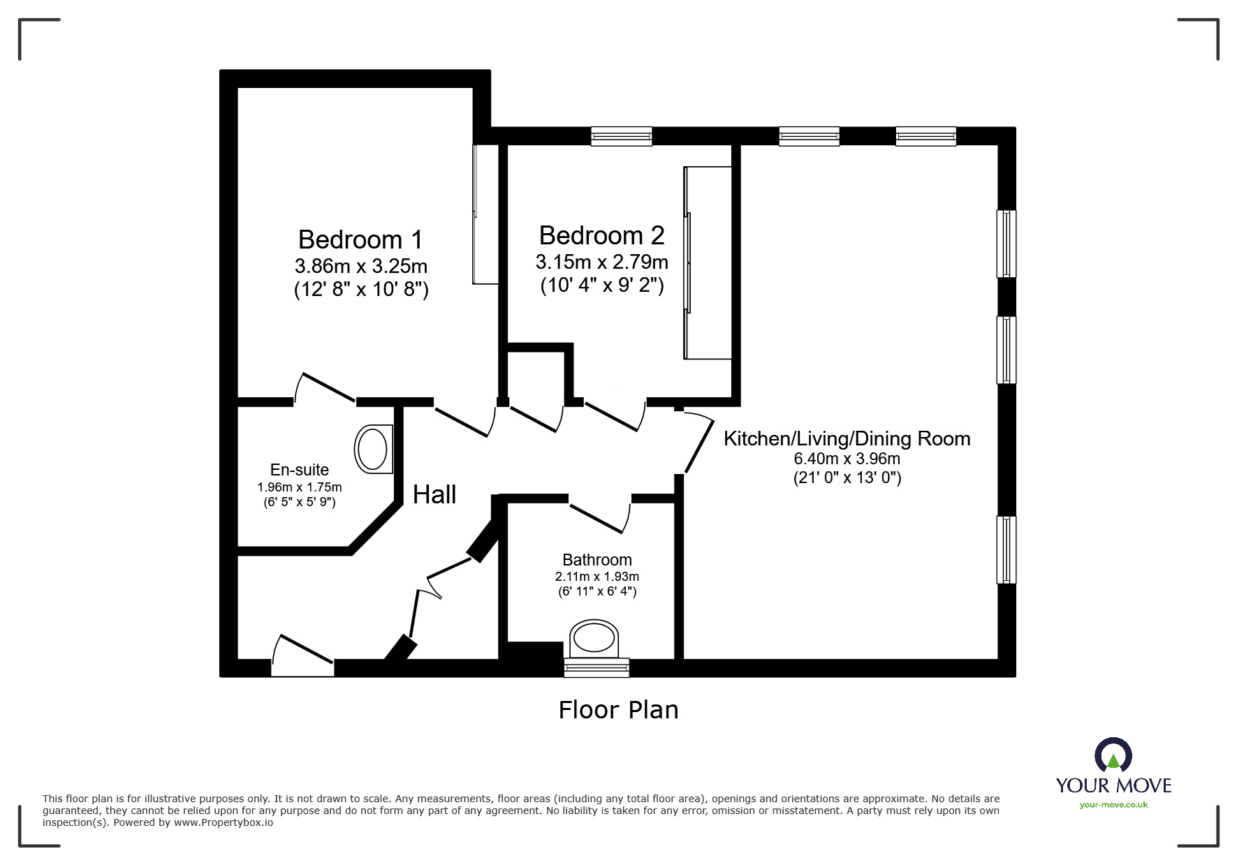 Floorplan of 2 bedroom  Flat for sale, Rainbow Road, Erith, DA8