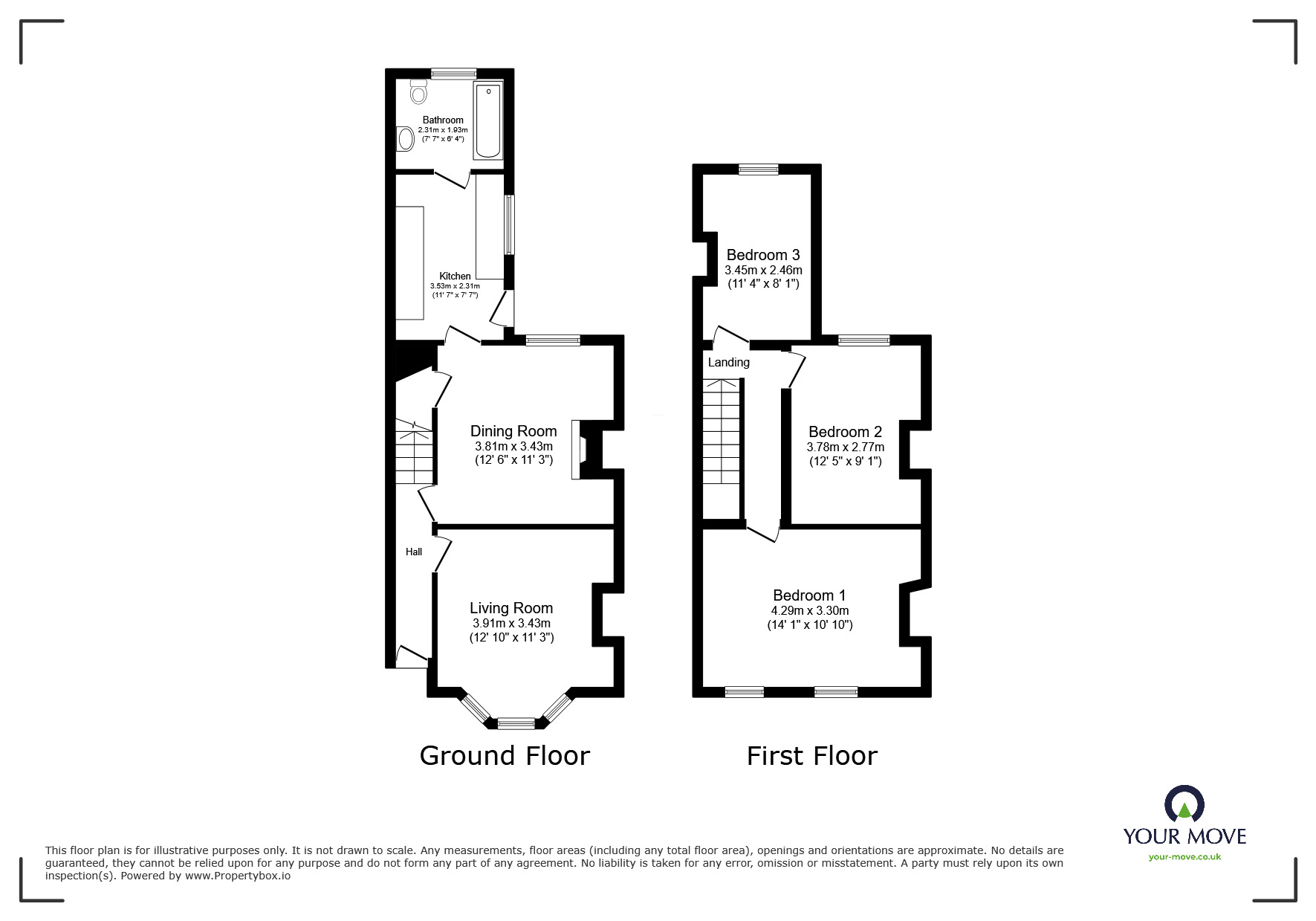 Floorplan of 3 bedroom Mid Terrace House to rent, Vickers Road, Erith, DA8
