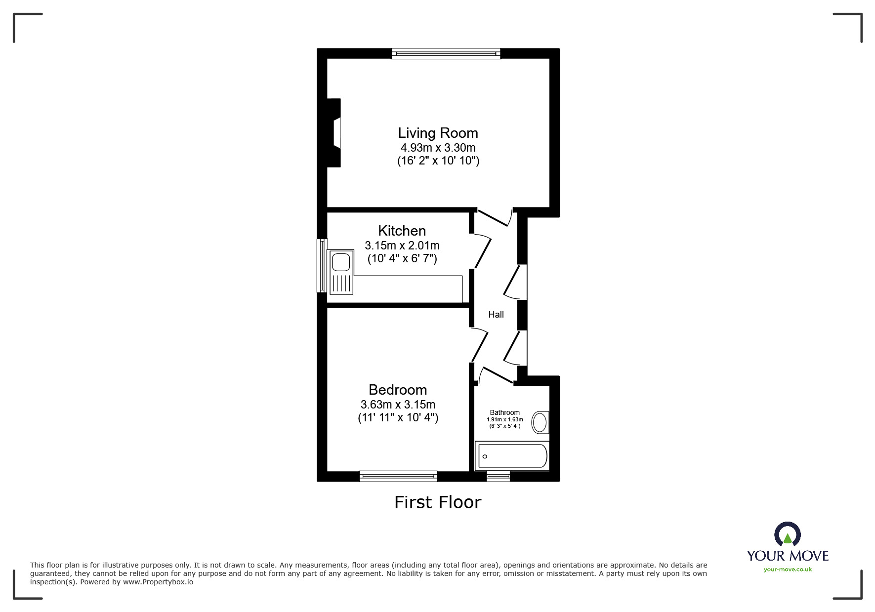 Floorplan of 1 bedroom  Flat for sale, Bexley Road, Erith, DA8