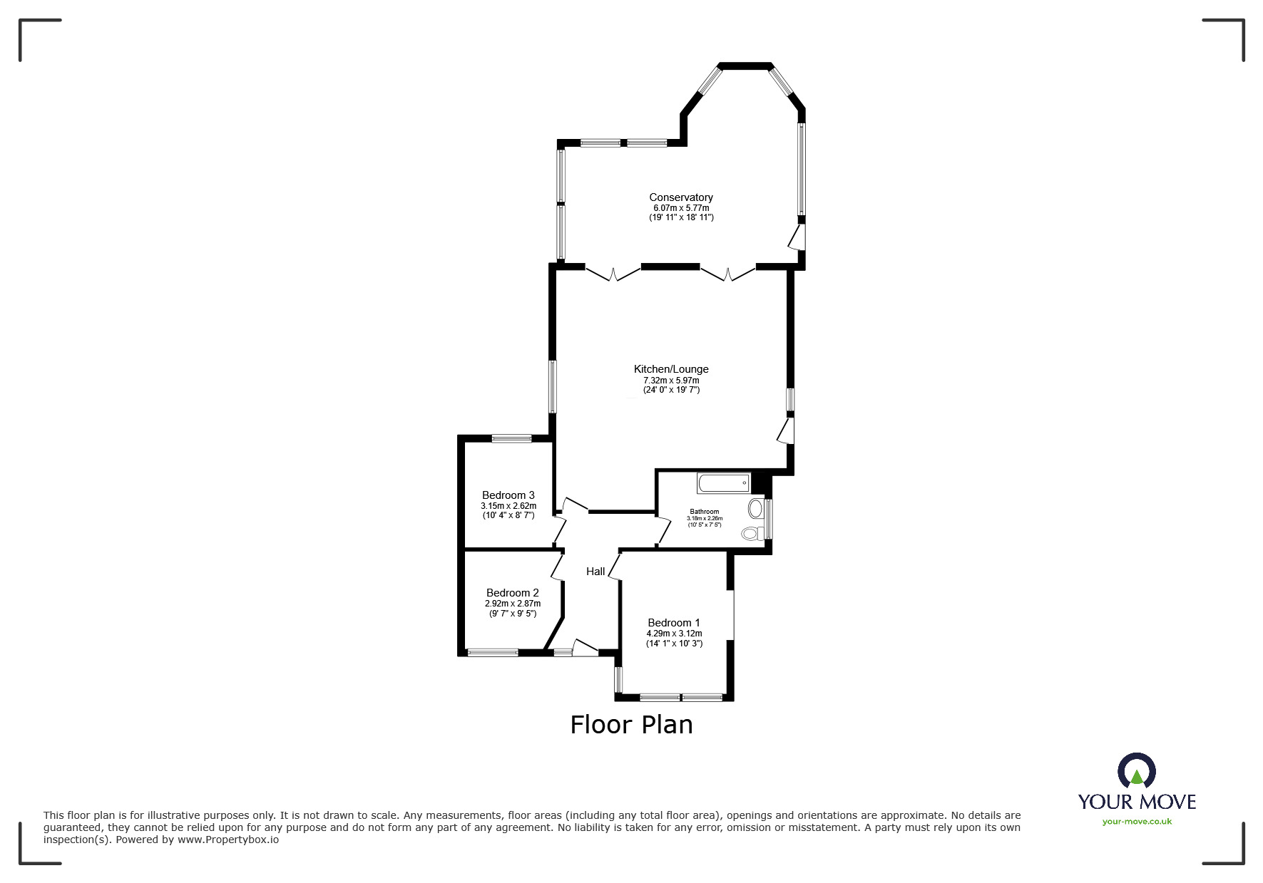 Floorplan of 3 bedroom Detached House for sale, Edendale Road, Bexleyheath, DA7