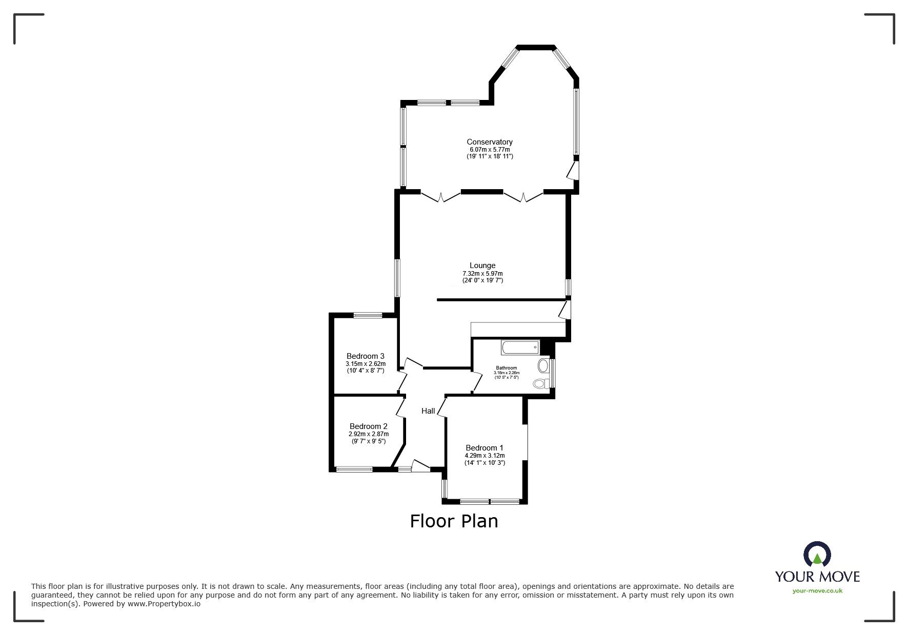 Floorplan of 3 bedroom Detached House for sale, Edendale Road, Bexleyheath, DA7