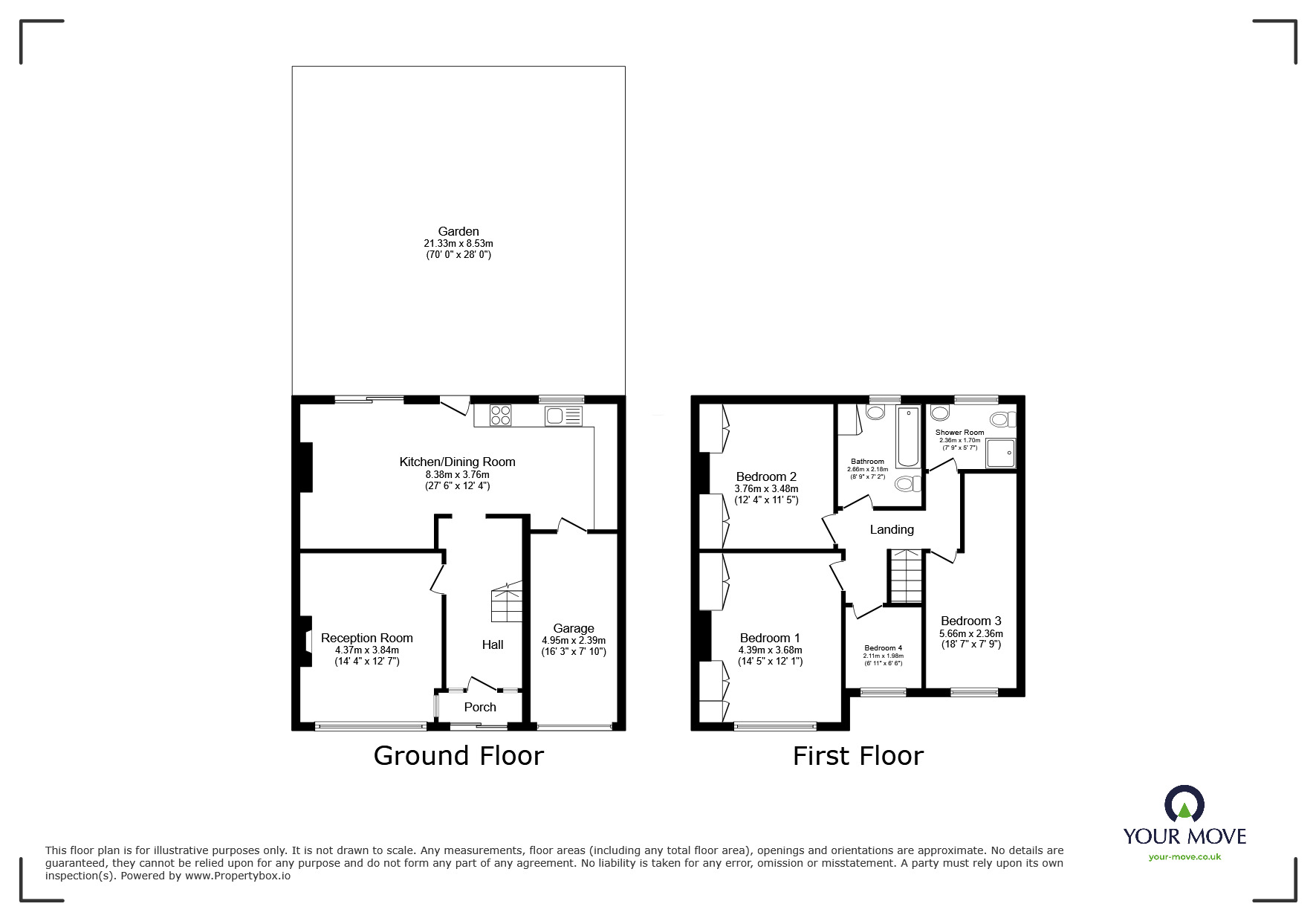 Floorplan of 4 bedroom Semi Detached House for sale, Park Crescent, Erith, DA8