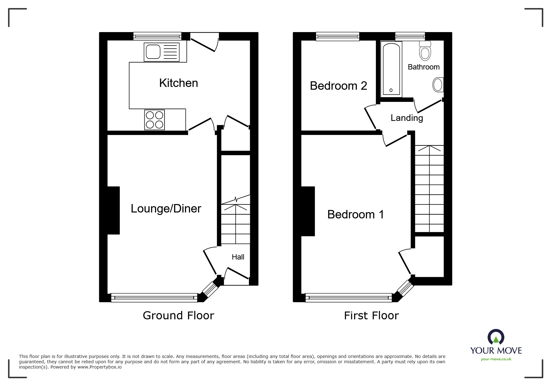 Floorplan of 2 bedroom Mid Terrace House for sale, Parkside Avenue, Bexleyheath, DA7